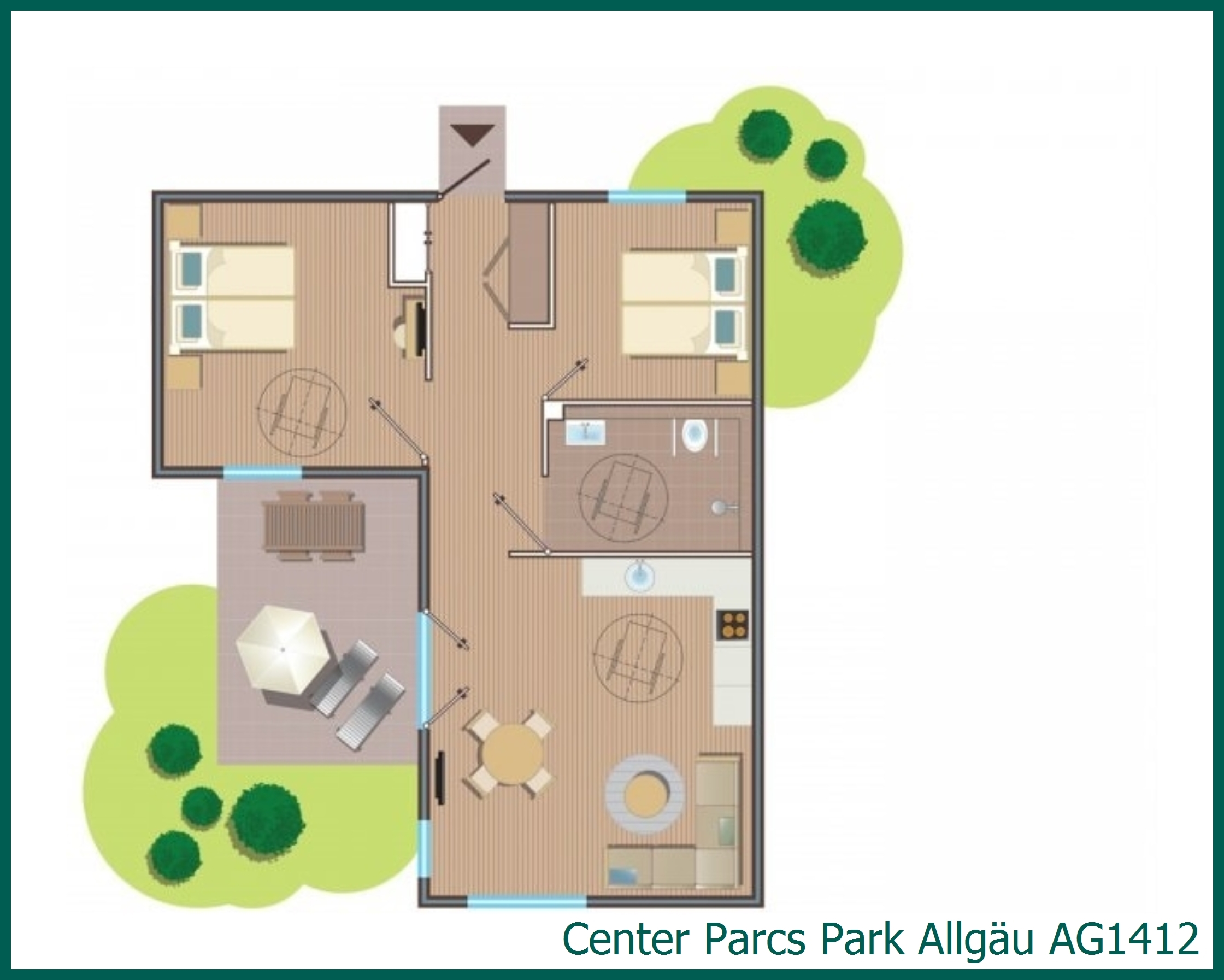 Premium-Ferienhaus rollstuhlgerecht AG1412 in Park Allgäu