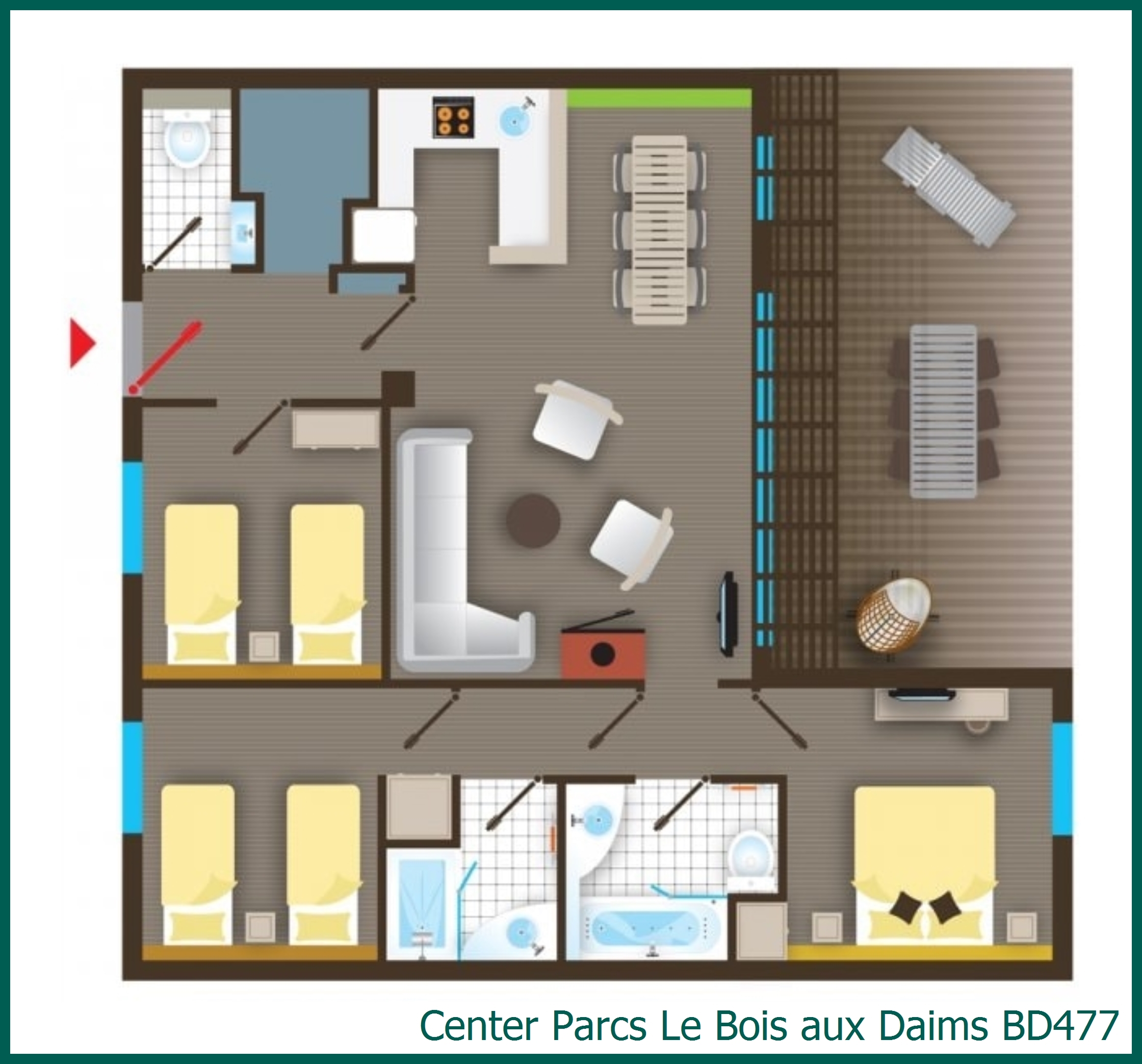Premium-Ferienhaus BD477 in Le Bois aux Daims