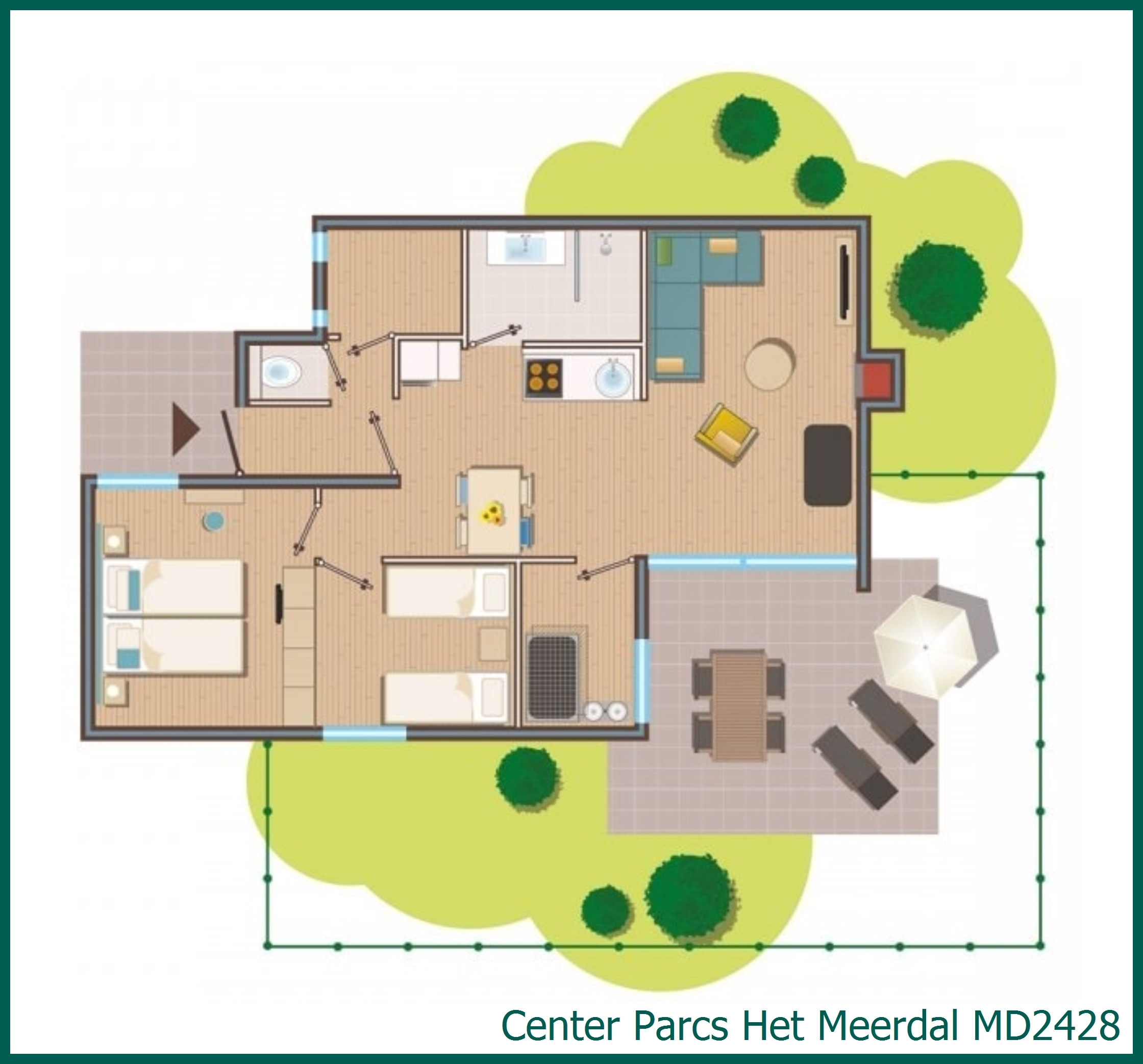 Premium-Hunde-Ferienhaus MD2428 in Het Meerdal