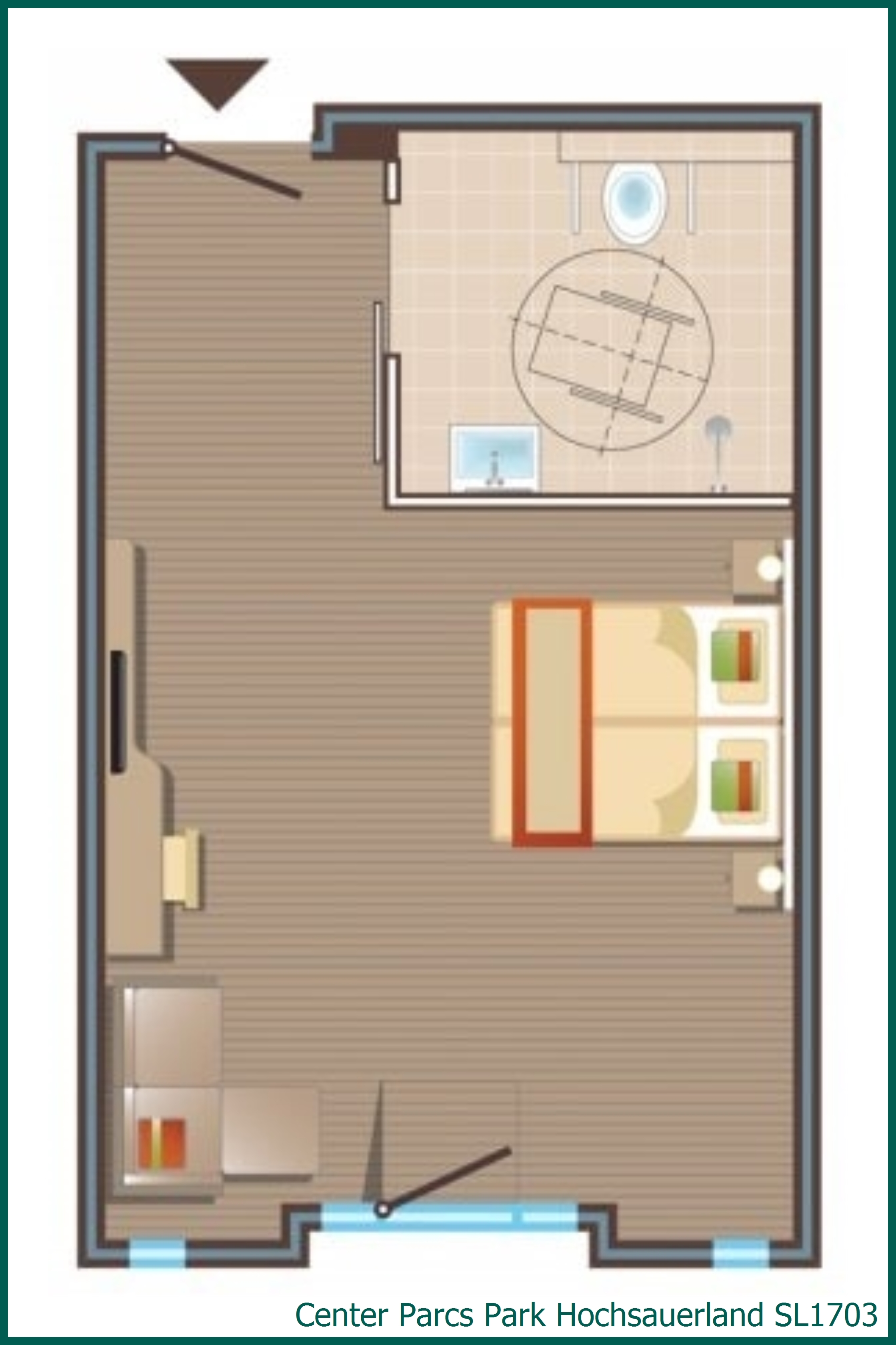 Hotel-Hotelzimmer rollstuhlgerecht SL1703 in Park Hochsauerland