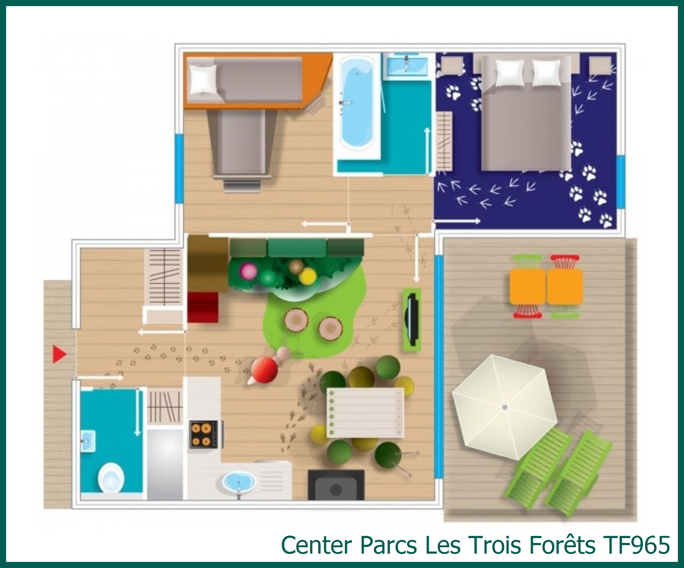 Waldtiere-Ferienhaus TF965 in Les Trois Forêts