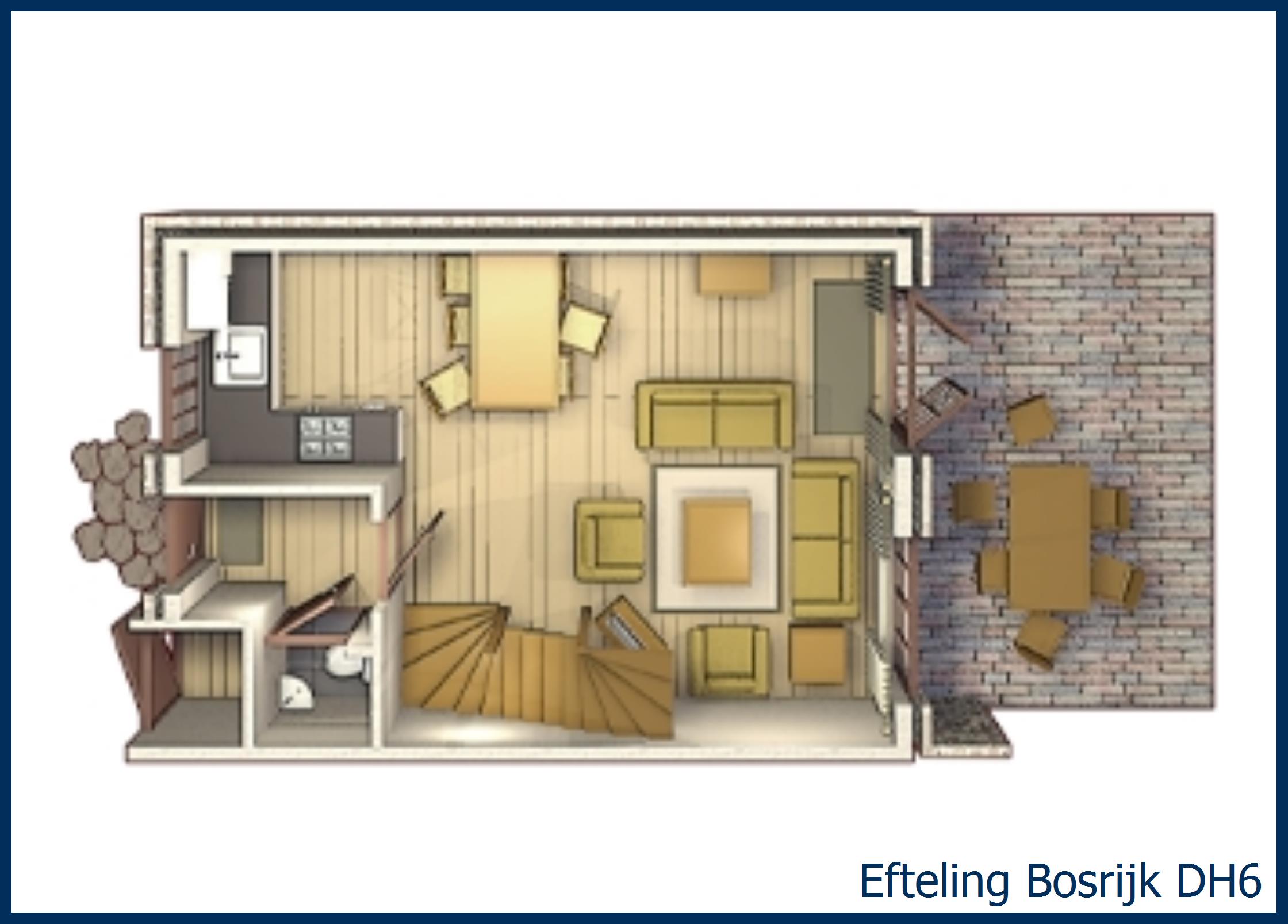 Maison de village  6 personnes DH6 à Bosrijk