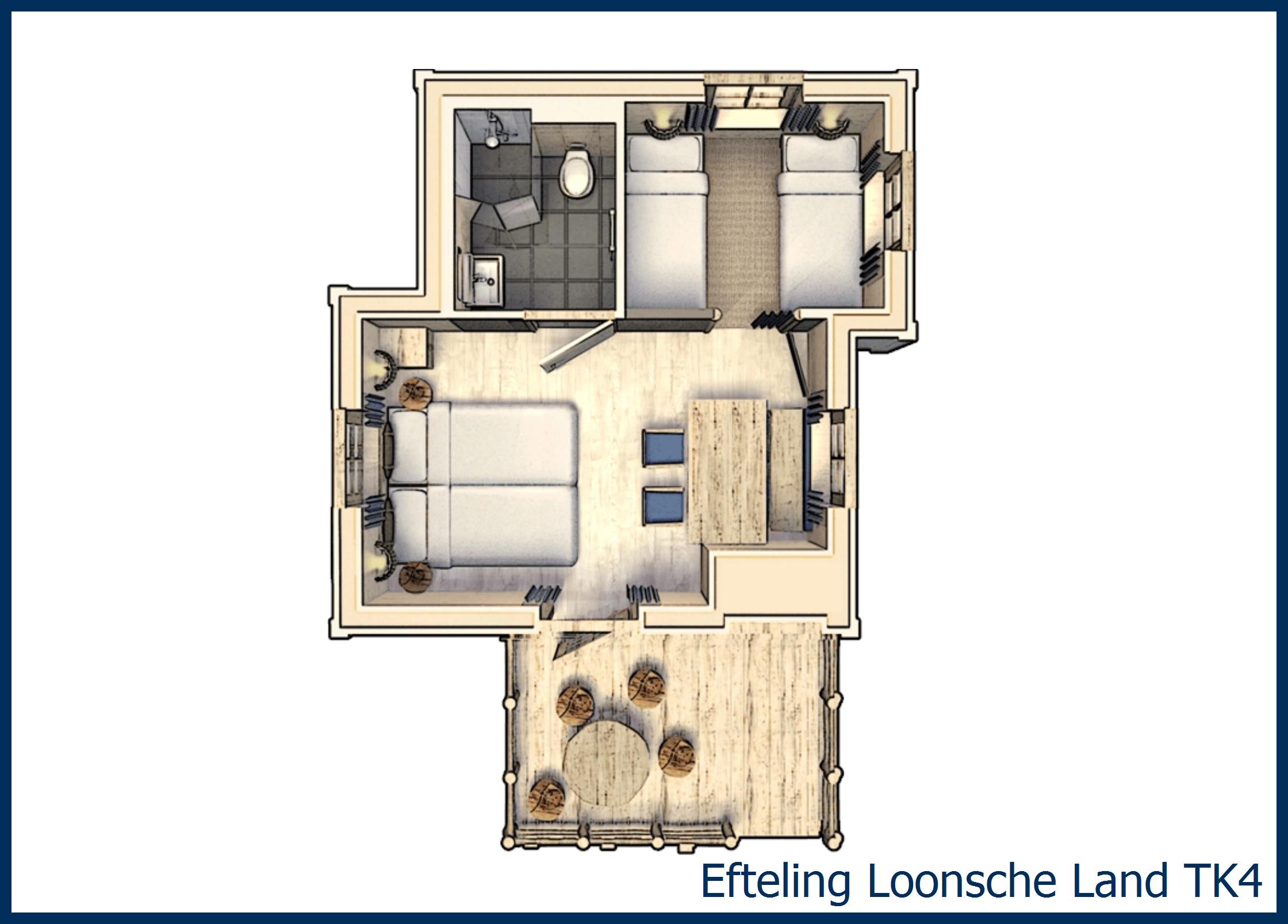 Chambre thématique Arbre 4 personnes TK4 à Loonsche Land