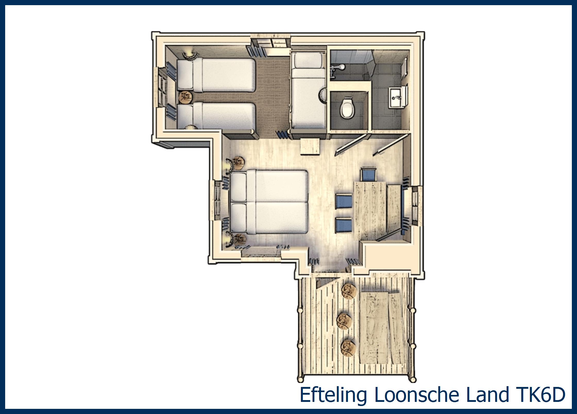 Chambre thématique Dune 6 personnes TK6D à Loonsche Land