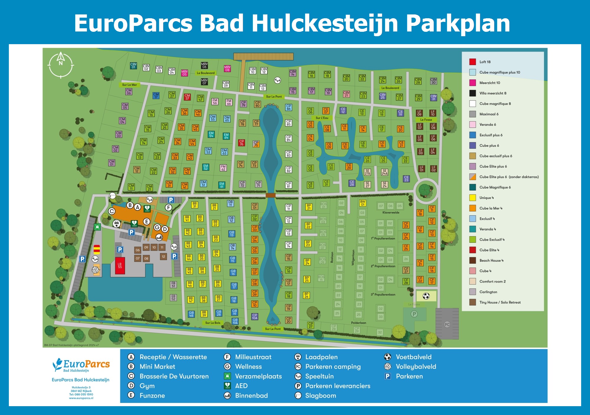 Karte und Lageplan EuroParcs Bad Hulckesteijn