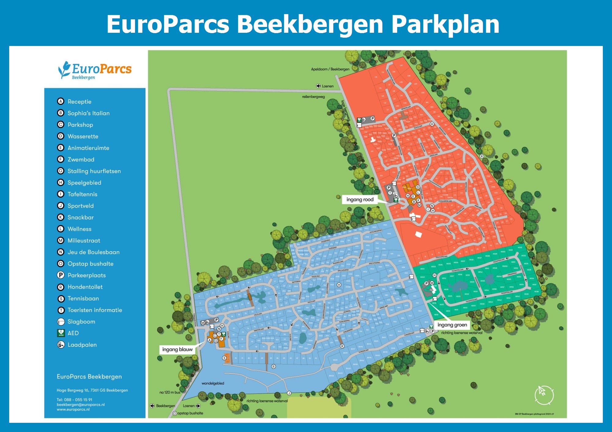 Karte und Lageplan EuroParcs Beekbergen