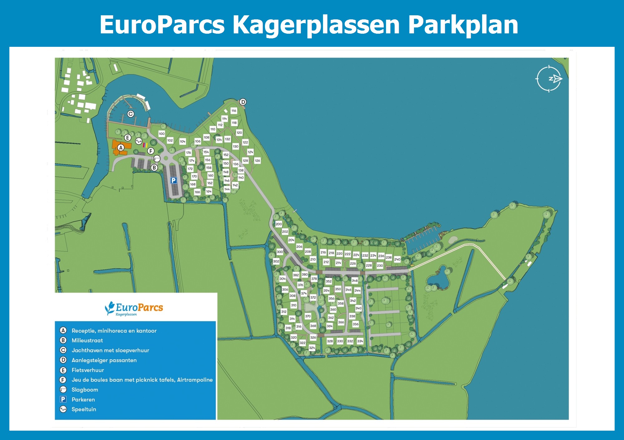 Karte und Lageplan EuroParcs Kagerplassen