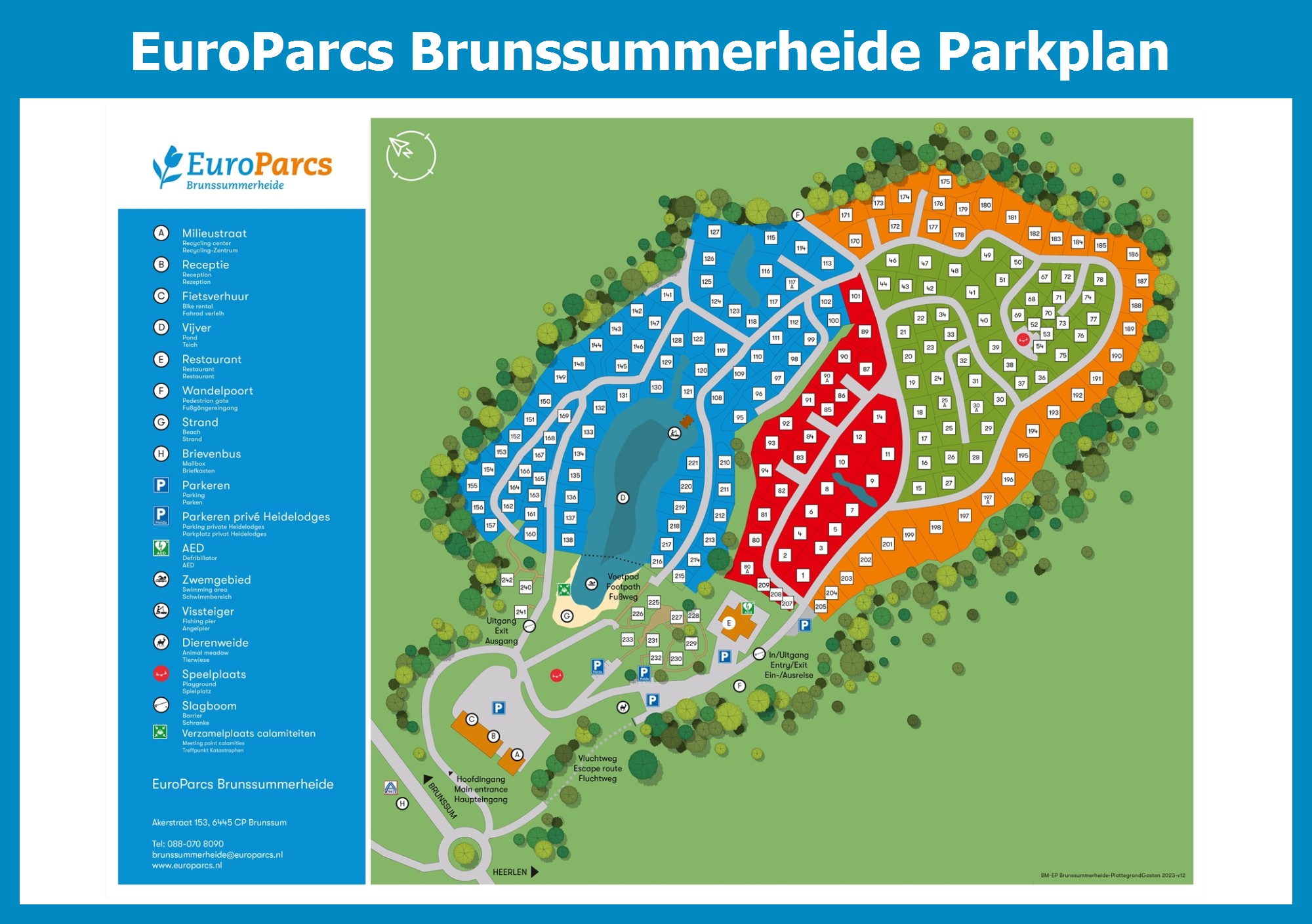 Karte und Lageplan EuroParcs Brunssummerheide