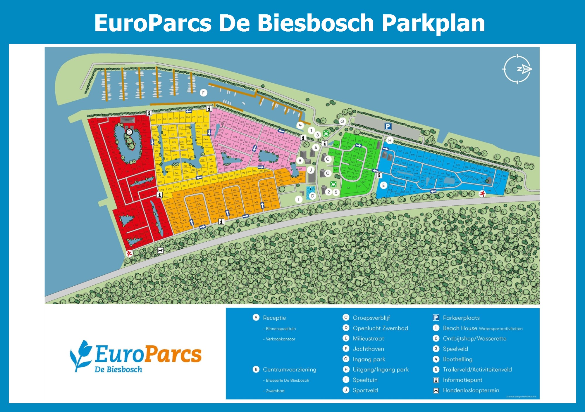 Karte und Lageplan EuroParcs De Biesbosch