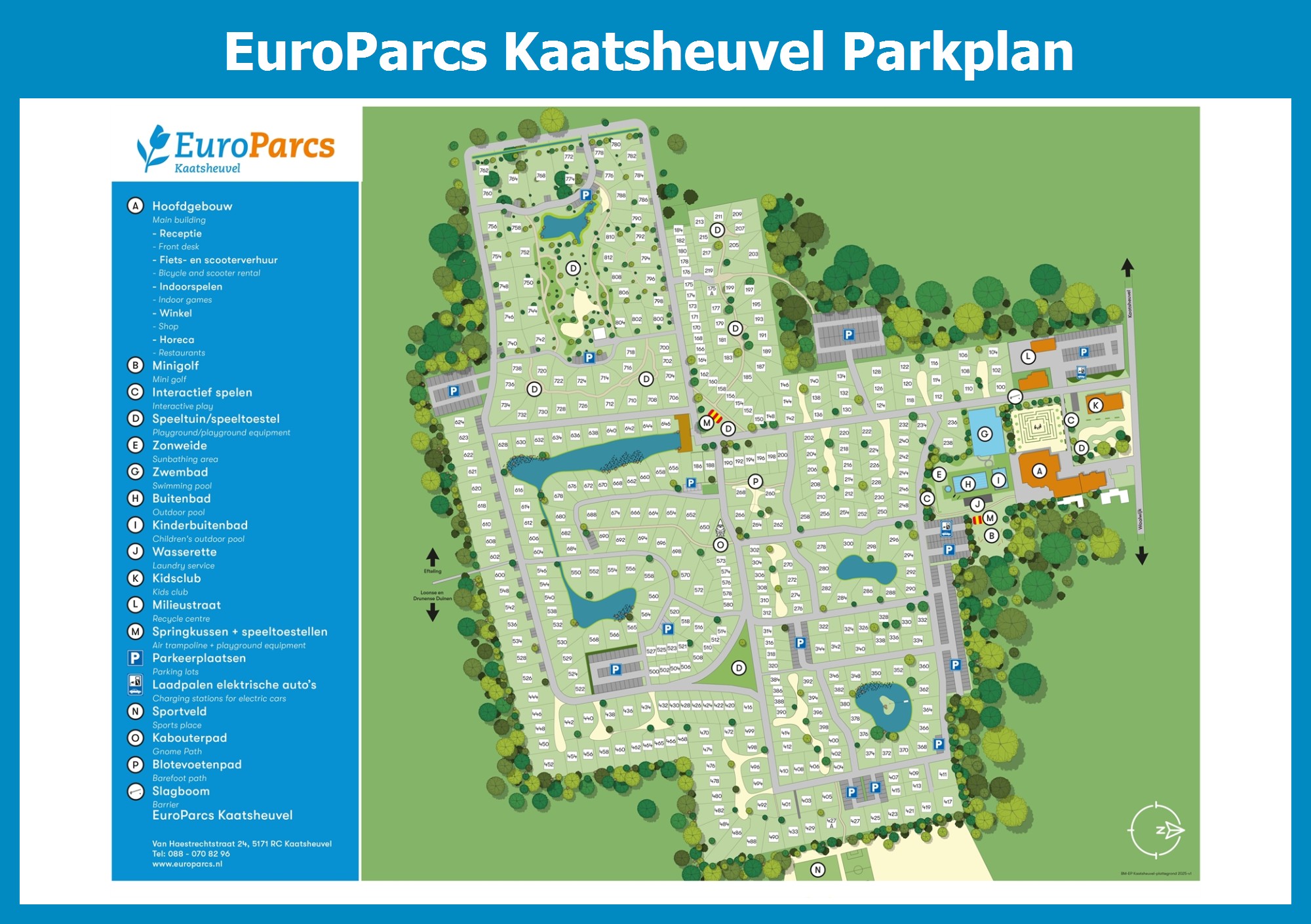 Karte und Lageplan EuroParcs Kaatsheuvel
