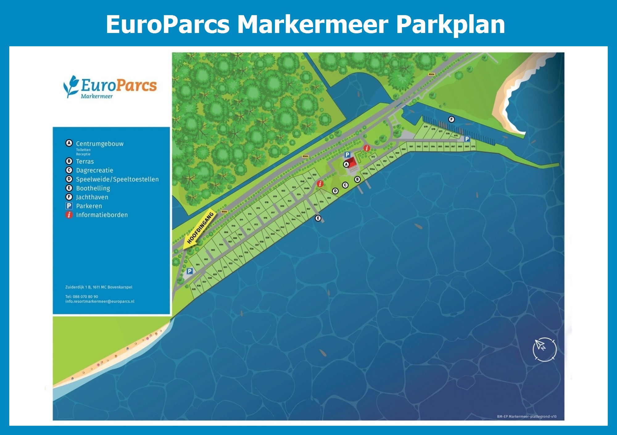 Karte und Lageplan EuroParcs Markermeer