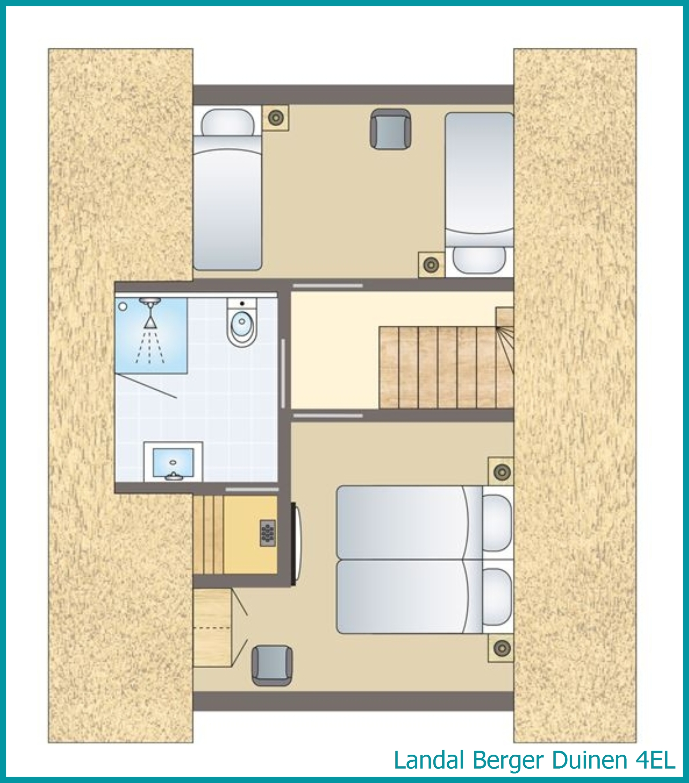 4-Personen-Ferienhaus 4EL in Berger Duinen