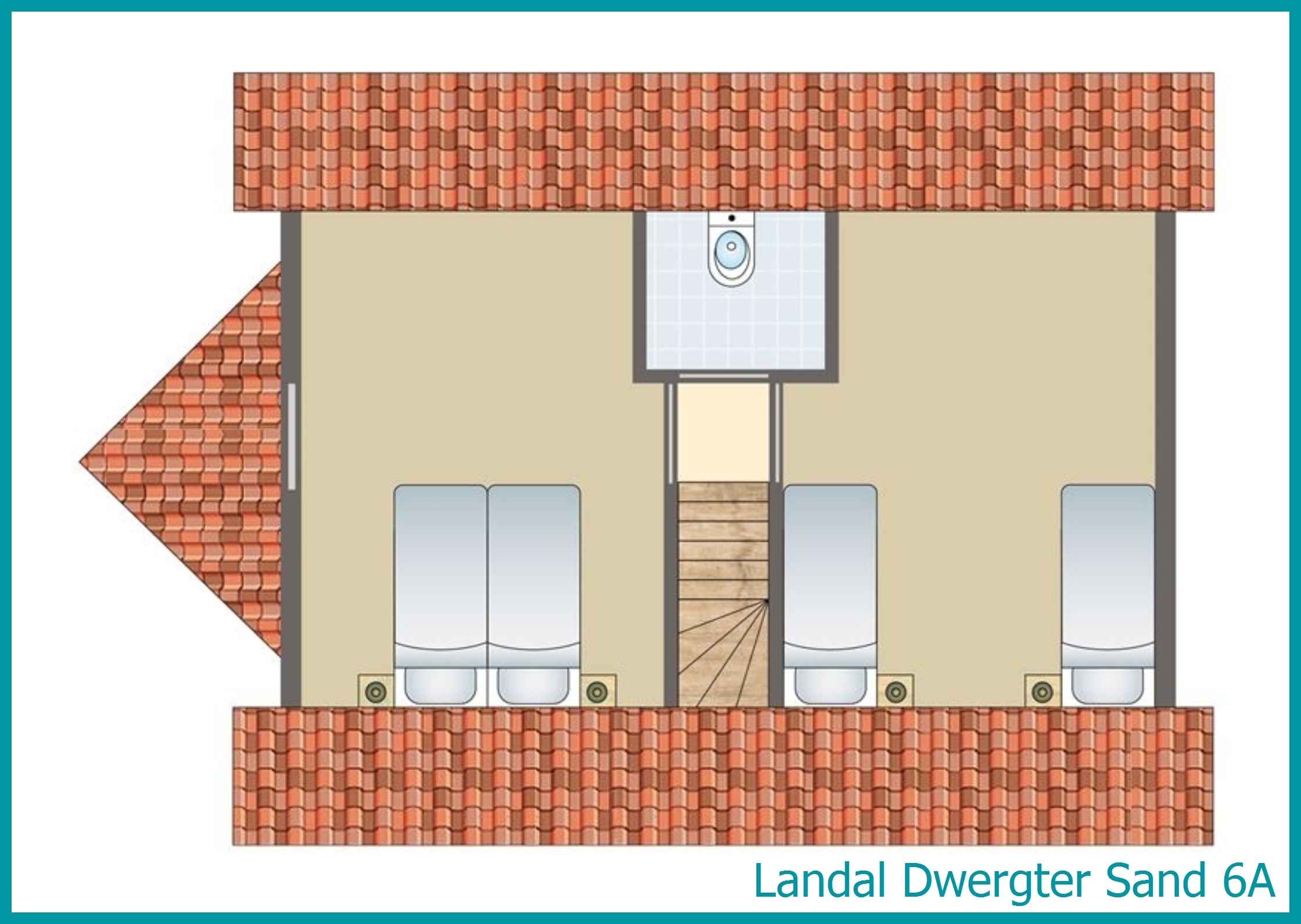6-Personen-Ferienhaus 6A in Dwergter Sand