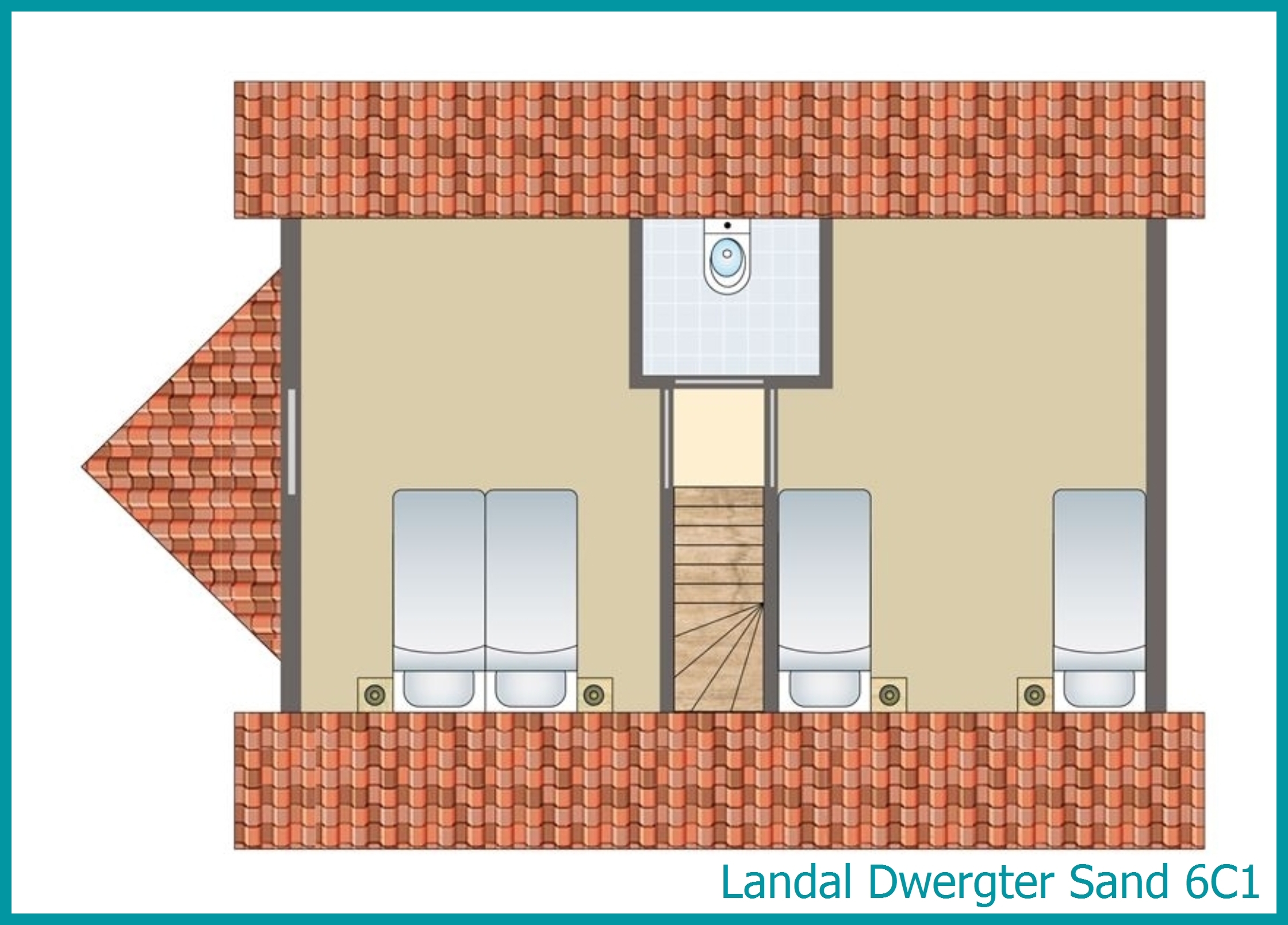 6-Personen-Ferienhaus 6C1 in Dwergter Sand