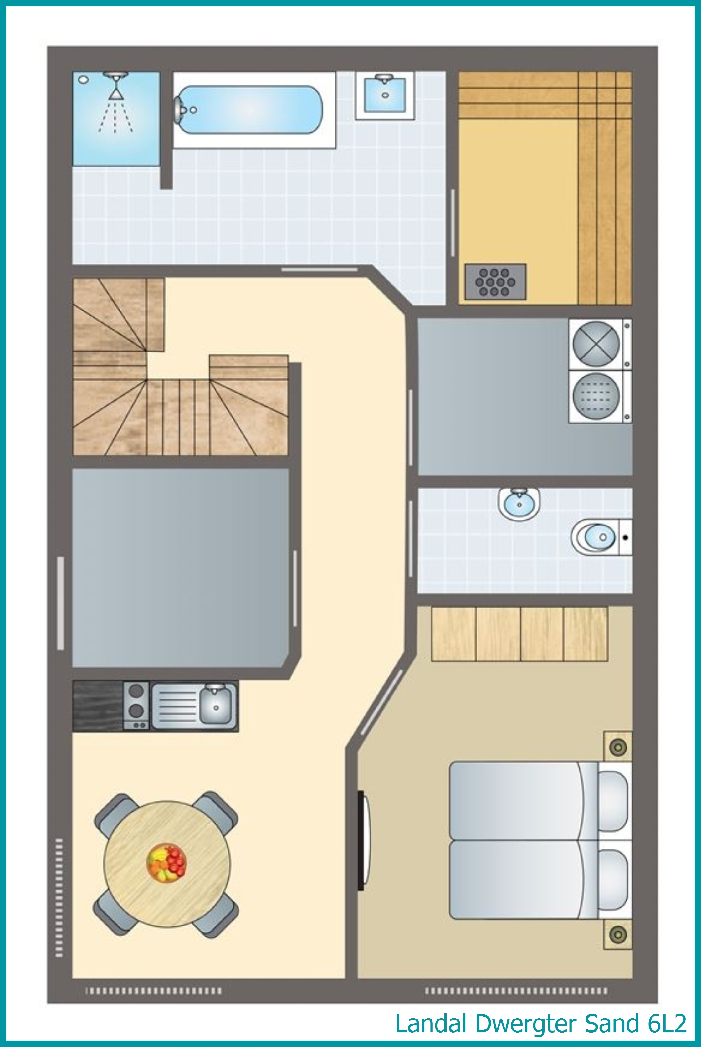 6-Personen-Ferienhaus 6L2 in Dwergter Sand