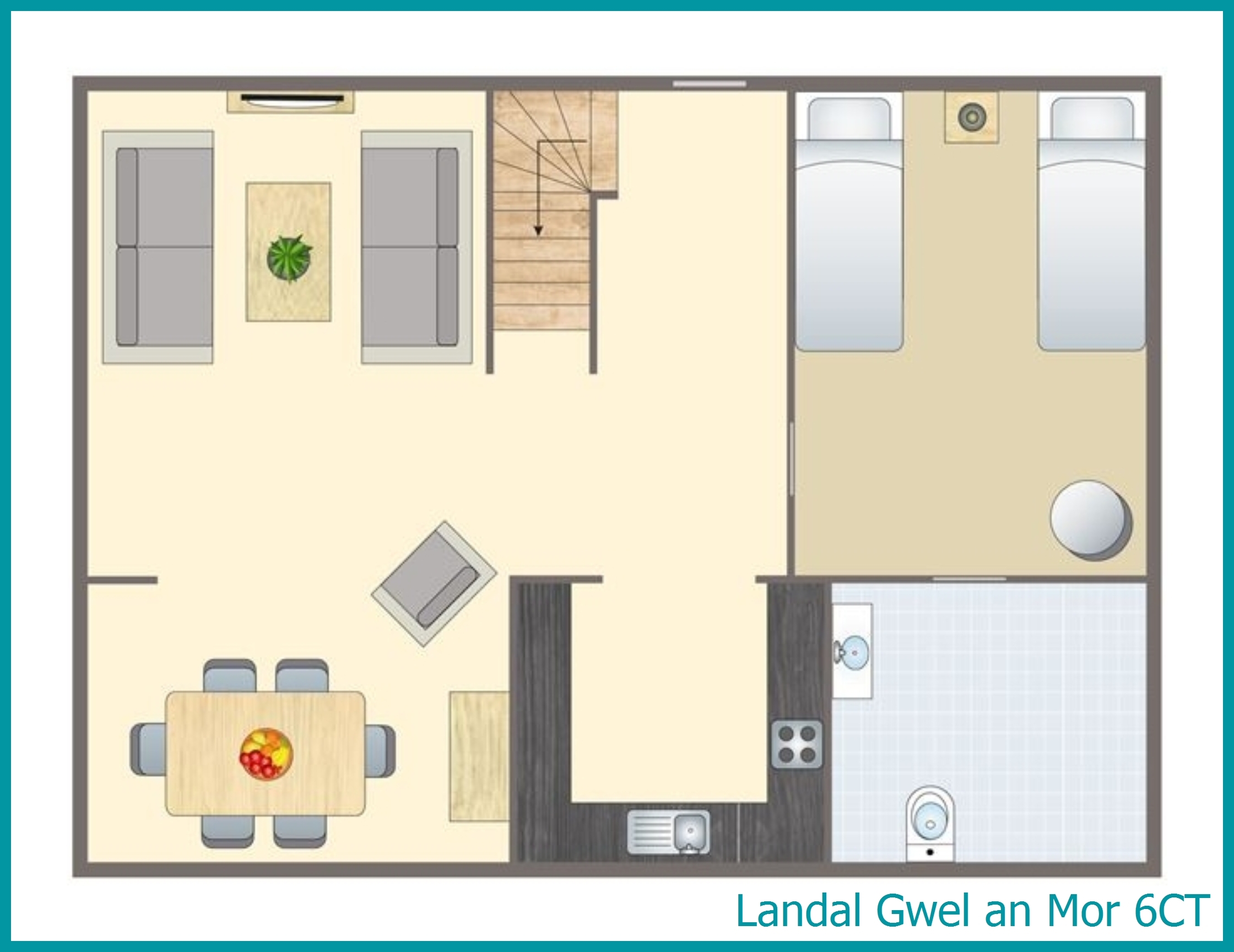 6-Personen-Ferienhaus - Signature Assisted Living 6CT in Gwel an Mor