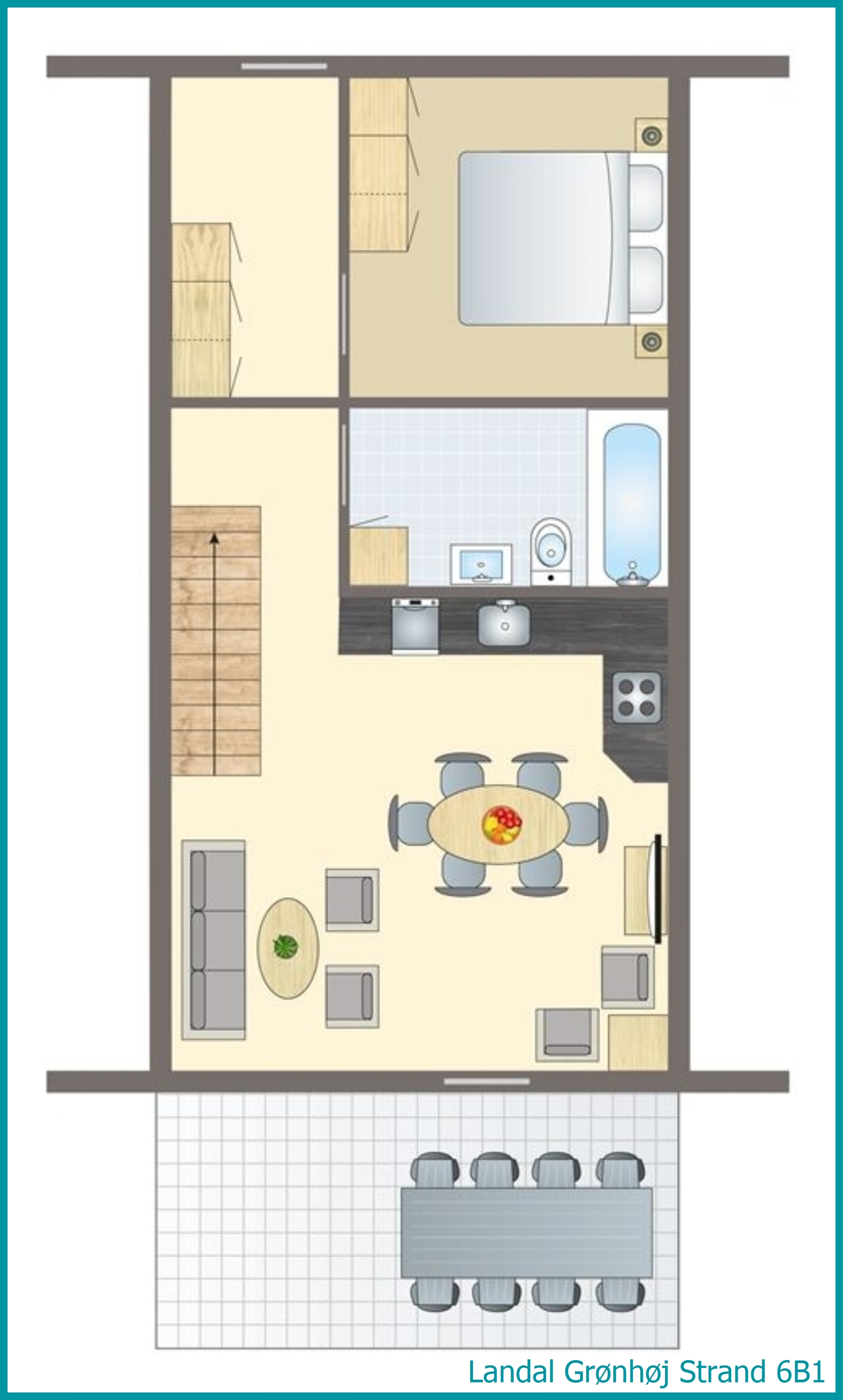 6-Personen-Ferienhaus 6B1 in Grønhøj Strand