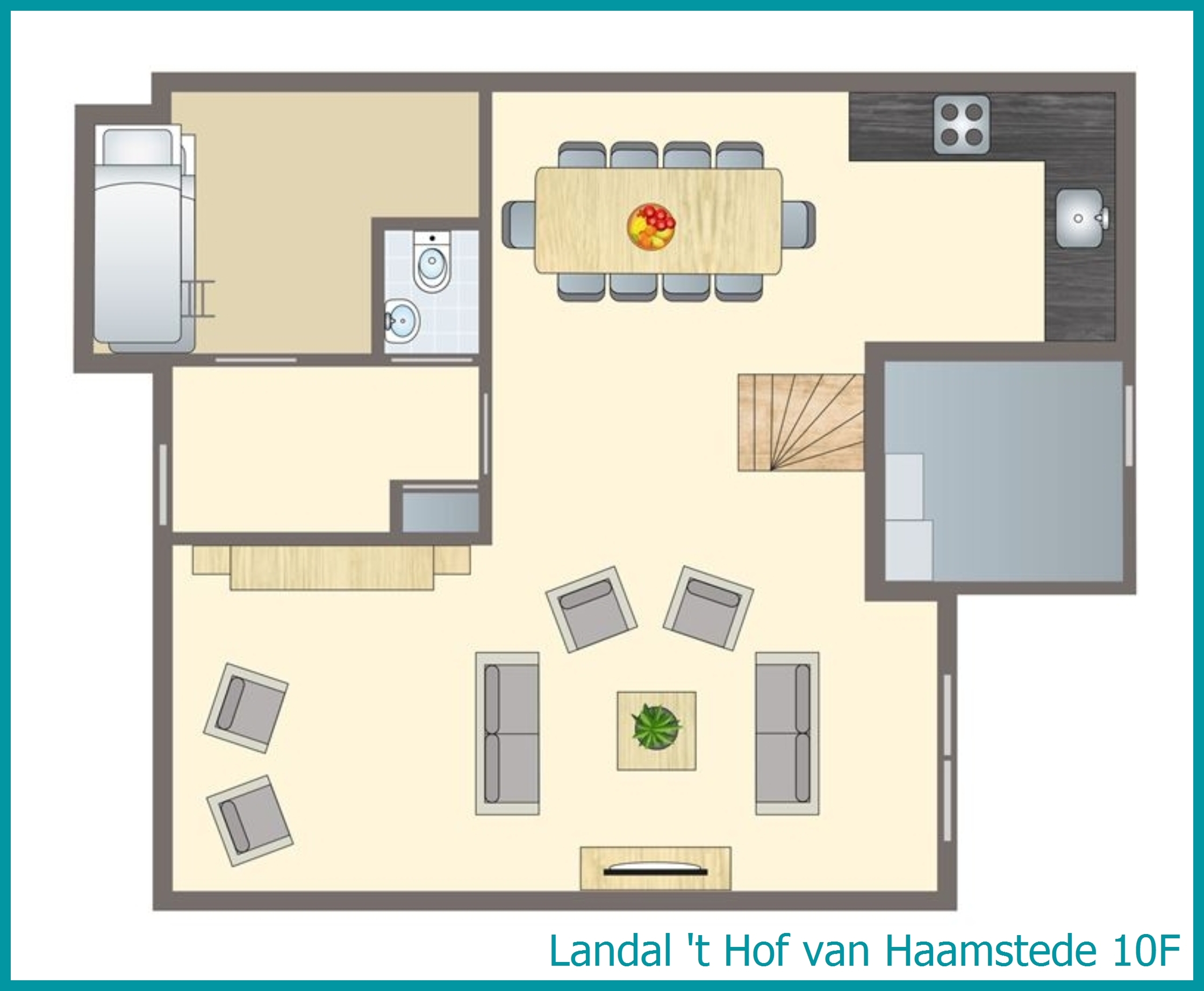 10-Personen-Ferienhaus 10F in 't Hof van Haamstede
