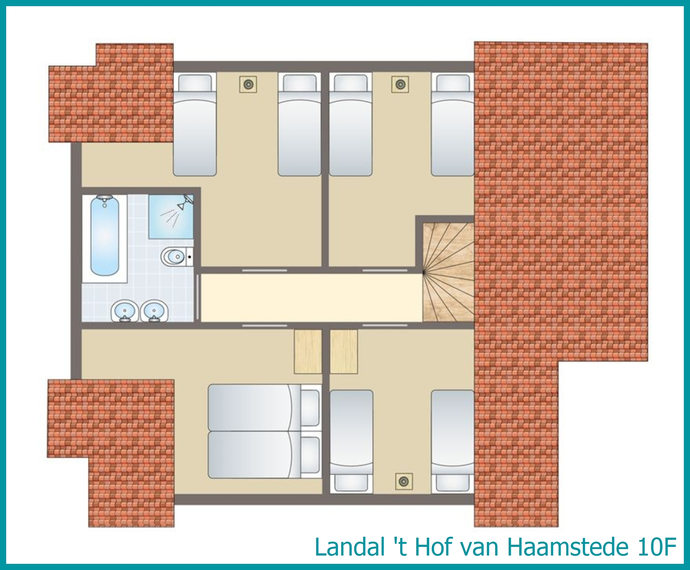 10-Personen-Ferienhaus 10F in 't Hof van Haamstede