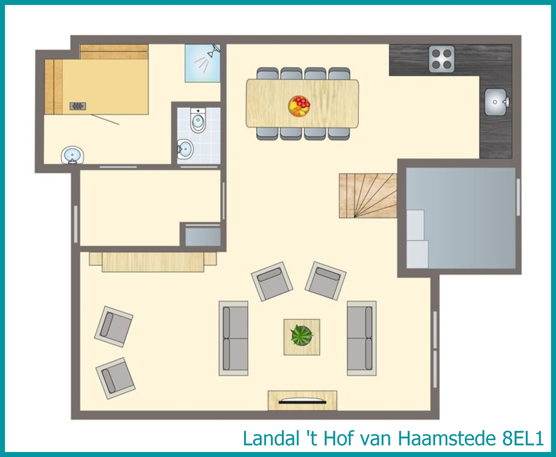 8-Personen-Ferienhaus 8EL1 in 't Hof van Haamstede