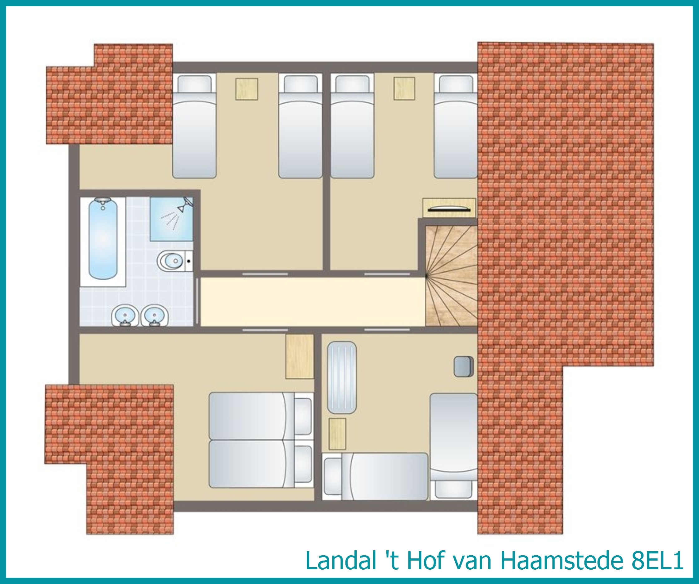 8-Personen-Ferienhaus 8EL1 in 't Hof van Haamstede