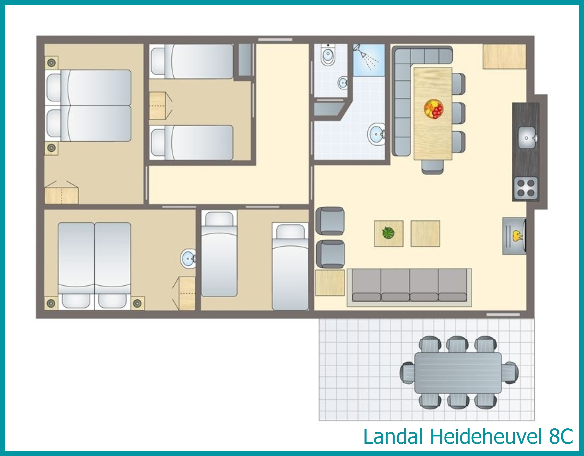 8-Personen-Ferienhaus 8C in Heideheuvel
