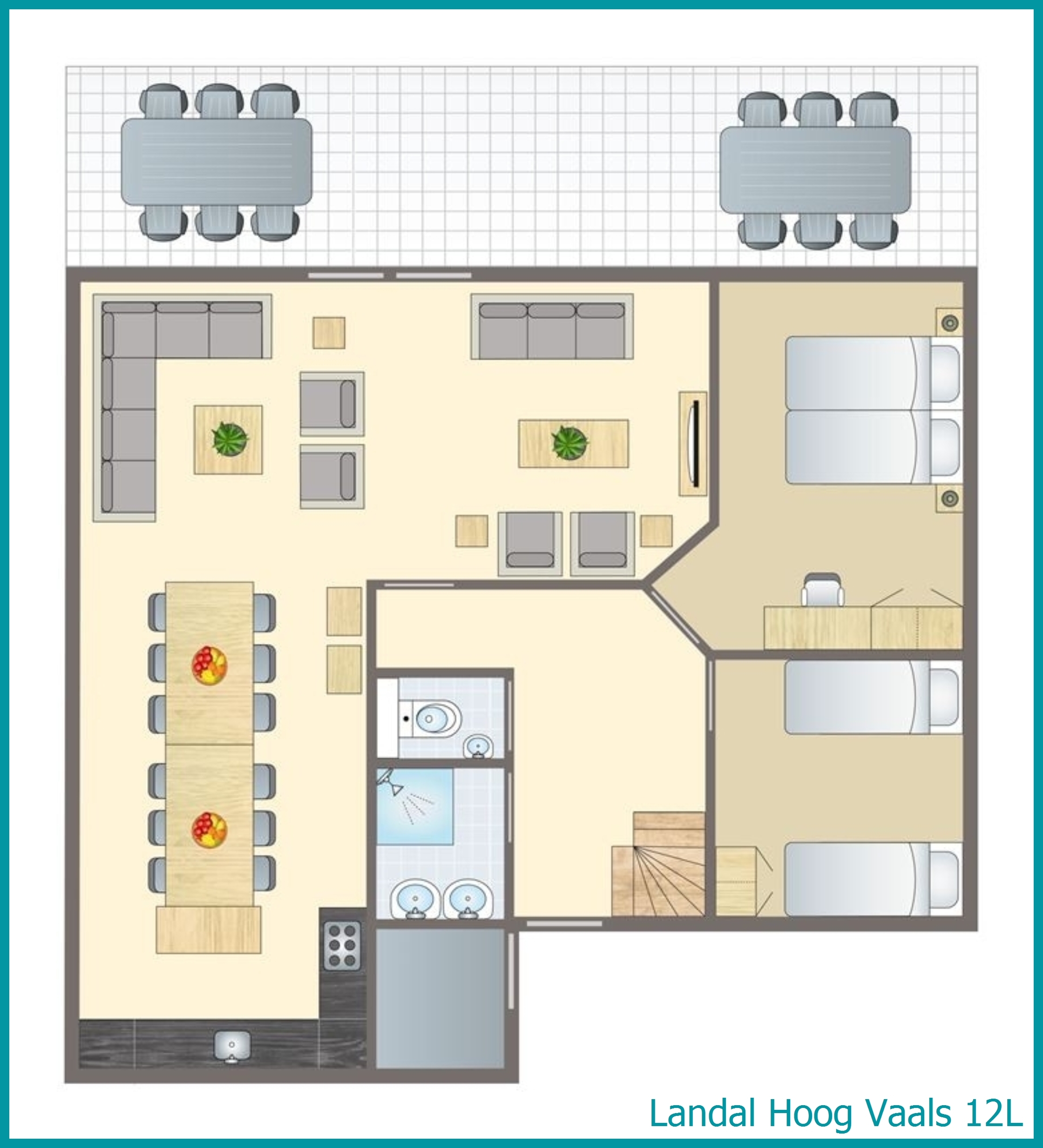 bungalow 12 personnes 12L à Hoog Vaals