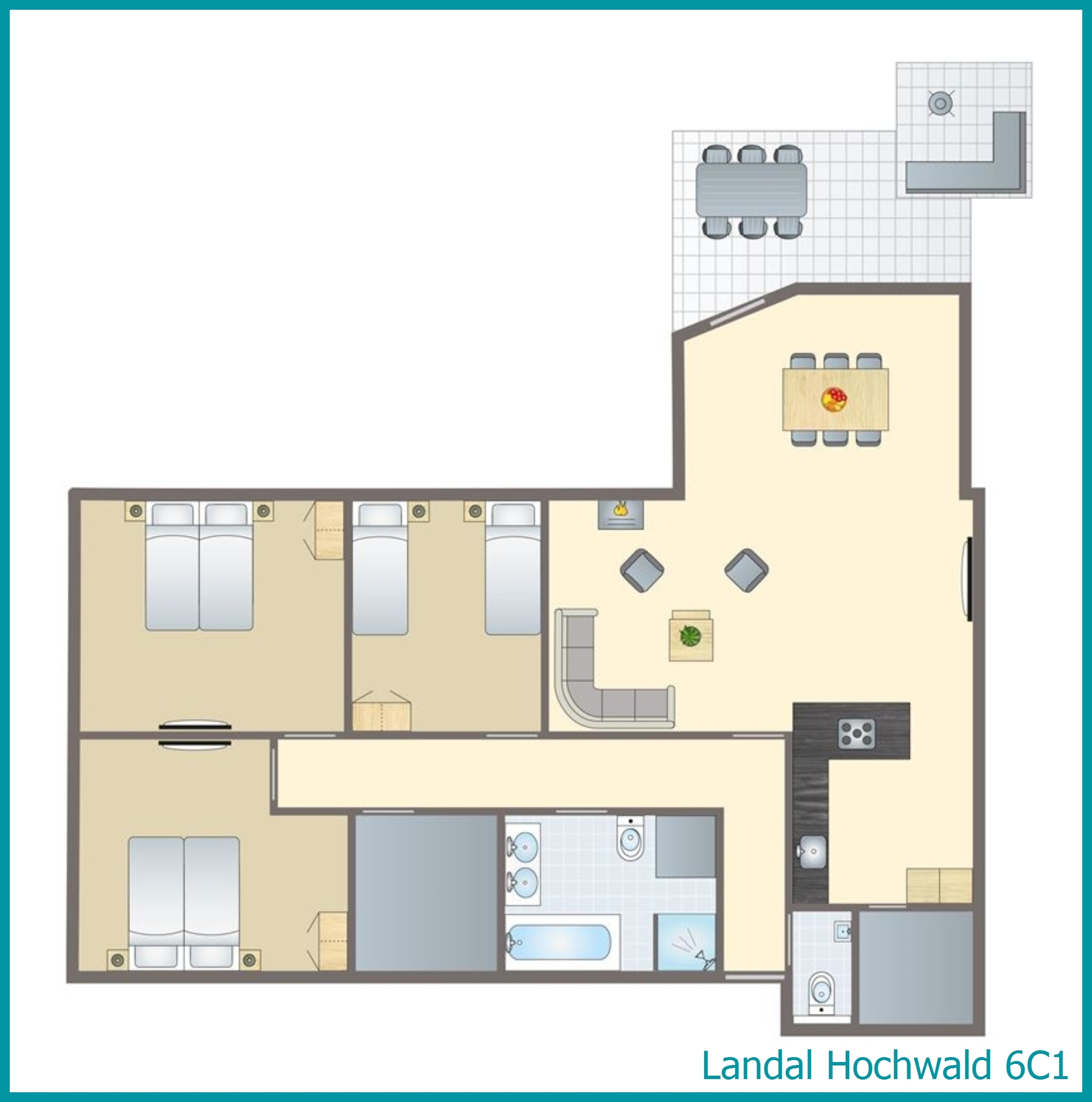 6-Personen-Rangerhaus 6C1 in Hochwald