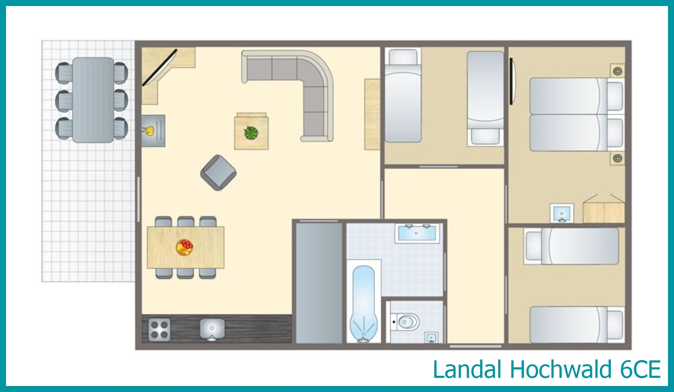 6-Personen-Ferienhaus 6CE in Hochwald