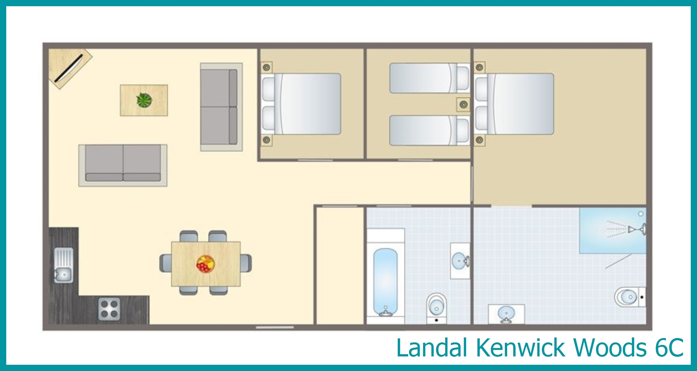6-Personen-Chalet 6C in Kenwick Woods