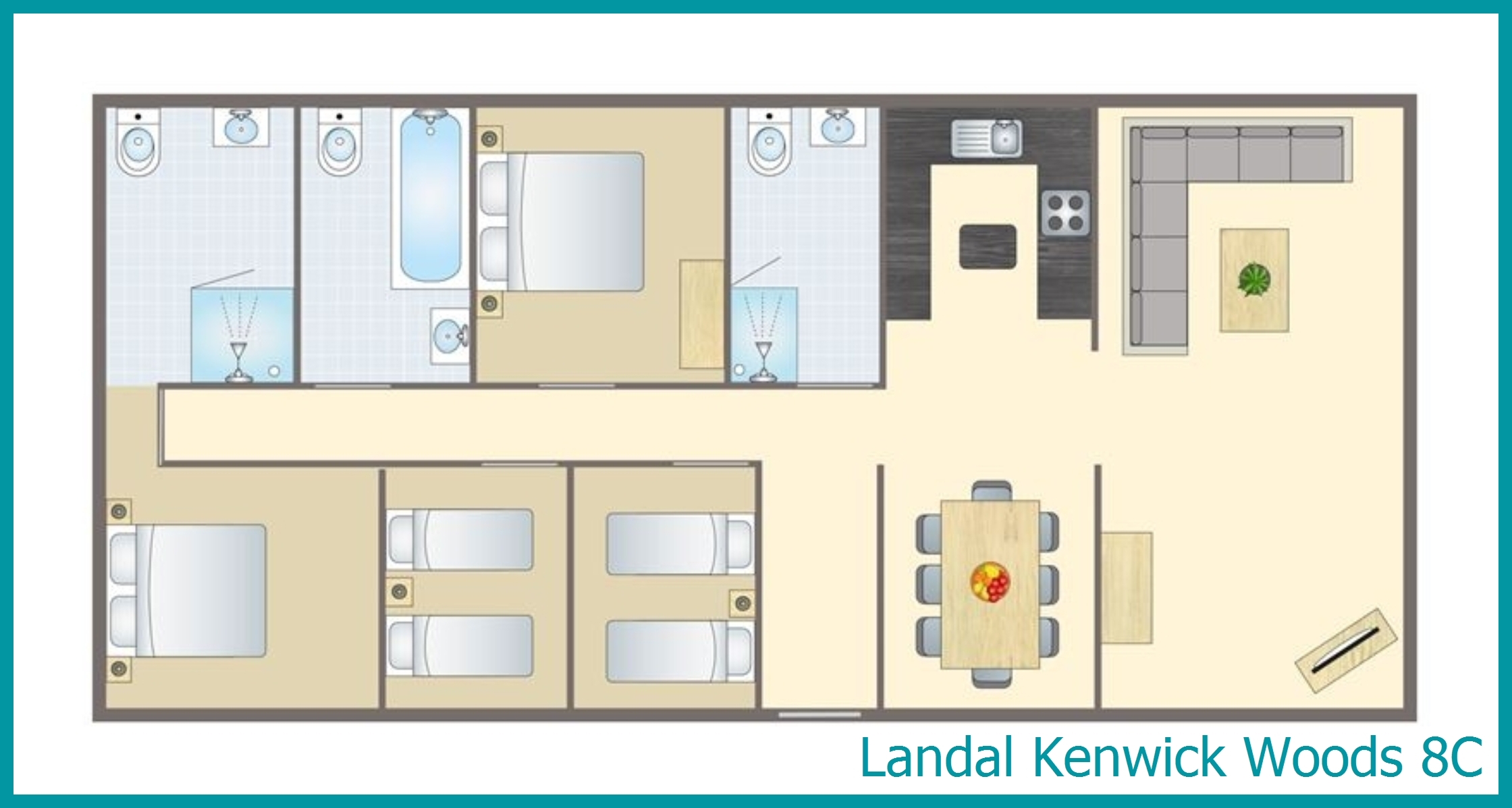 8-Personen-Chalet 8C in Kenwick Woods