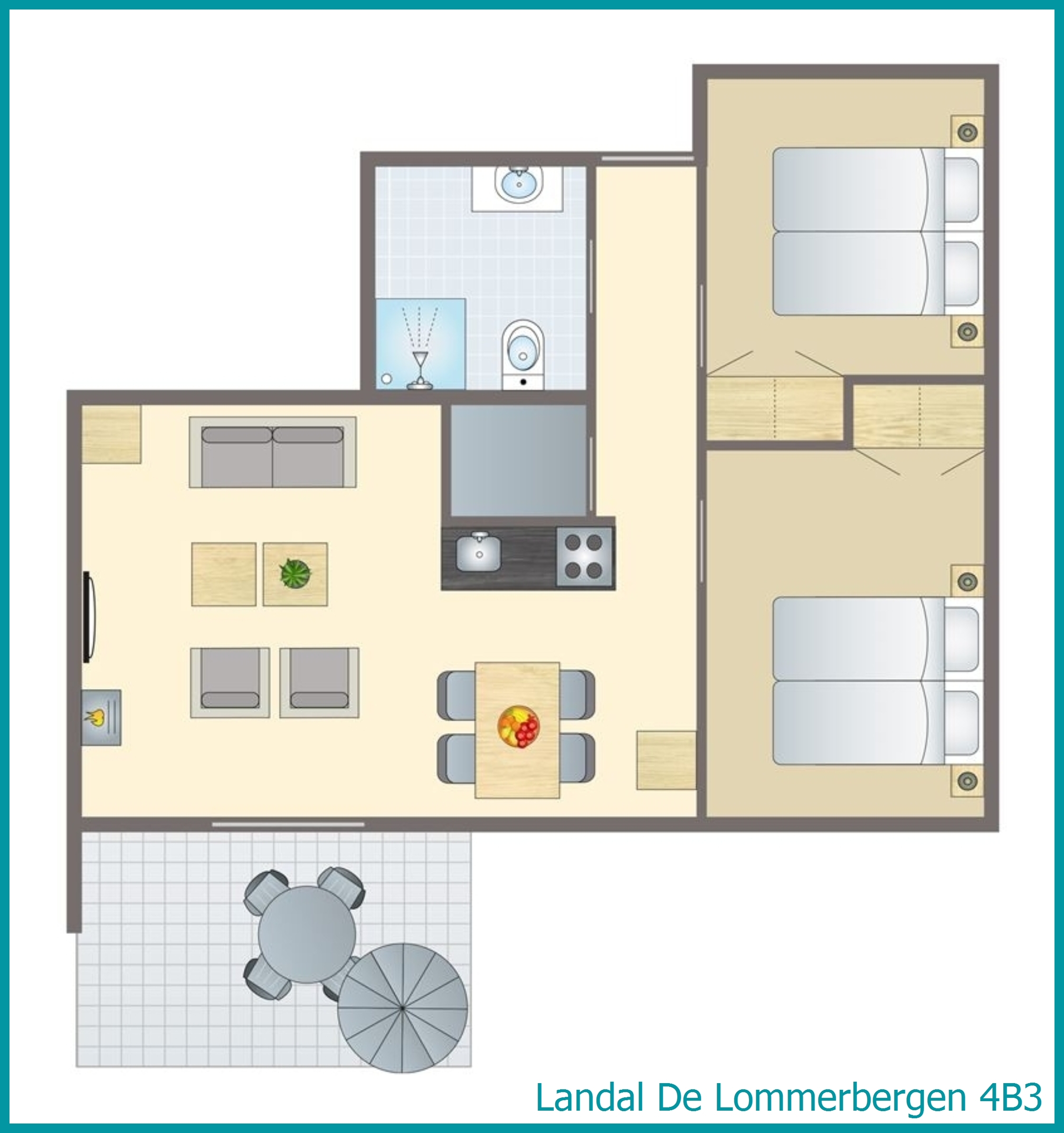 4-Personen-Ferienhaus 4B3 in De Lommerbergen
