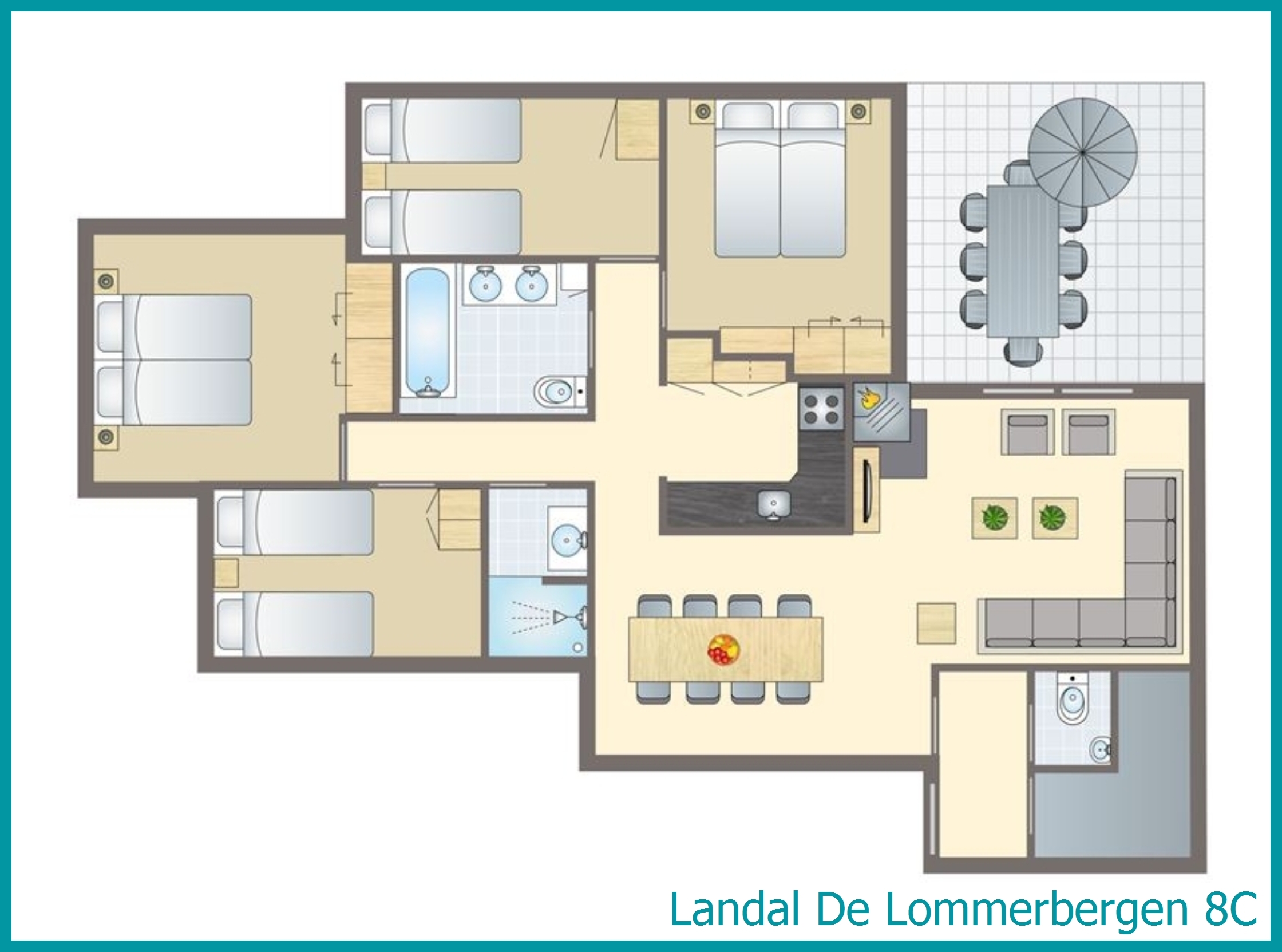 8-Personen-Ferienhaus 8C in De Lommerbergen