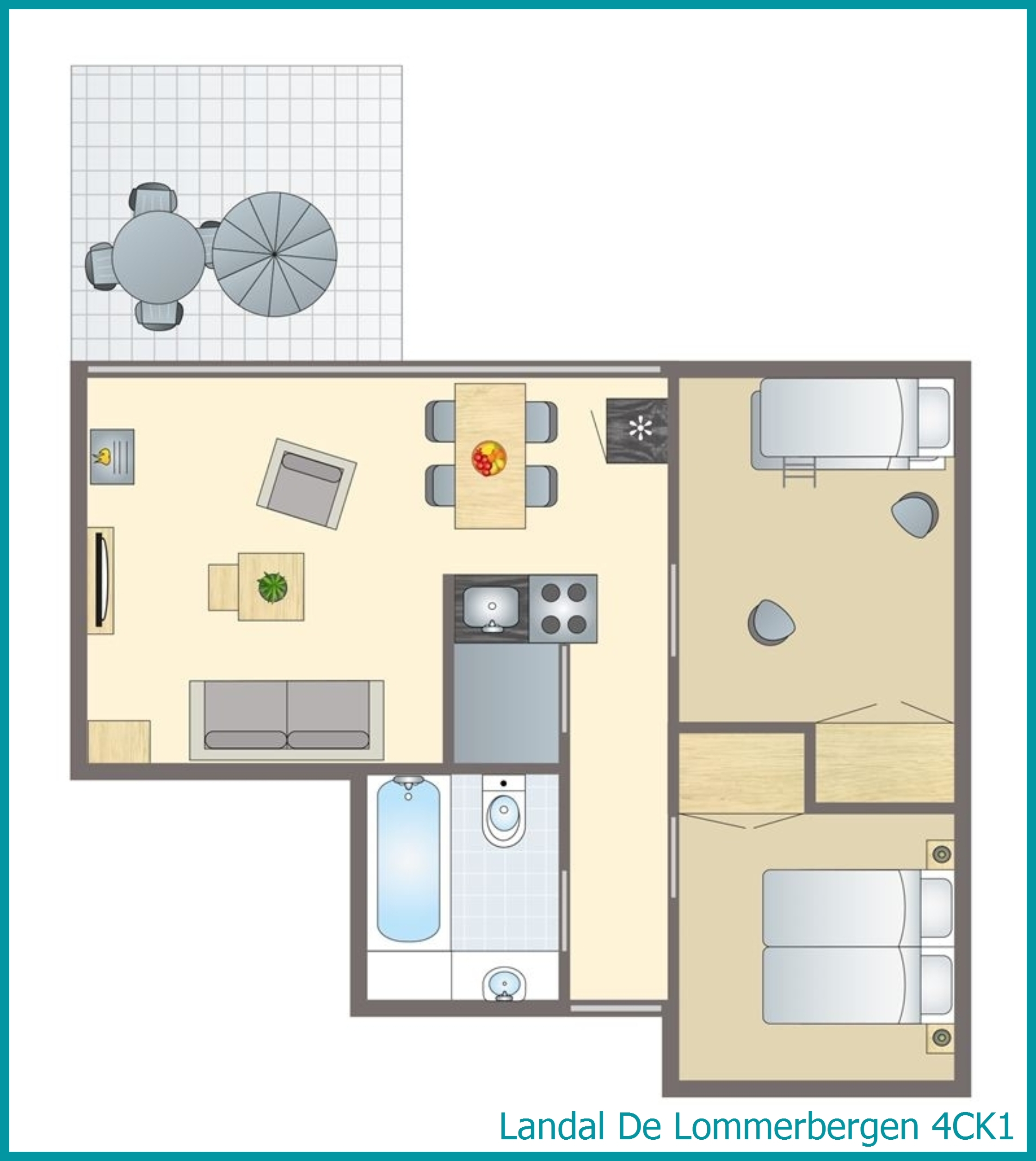 Bungalow enfant 4CK1 à De Lommerbergen