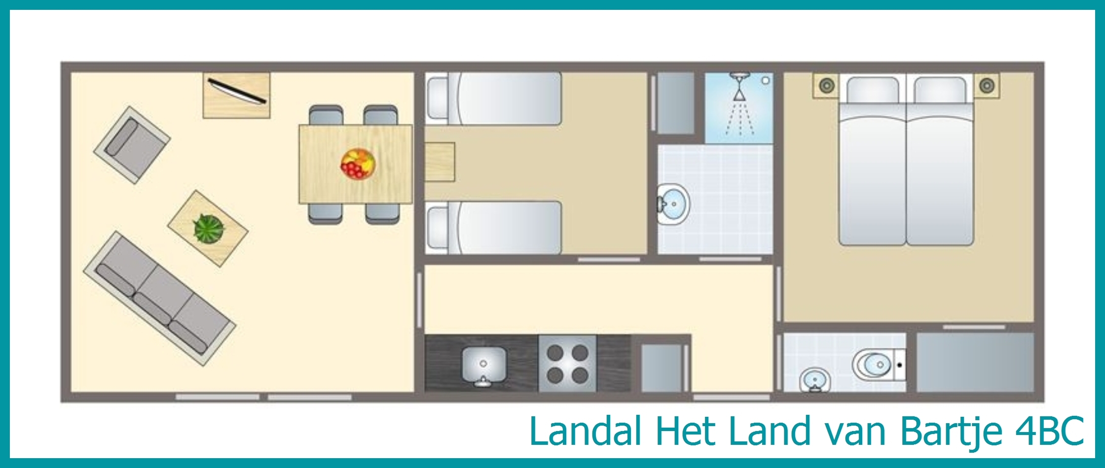 4-Personen-Mobilheim 4BC in Het Land van Bartje