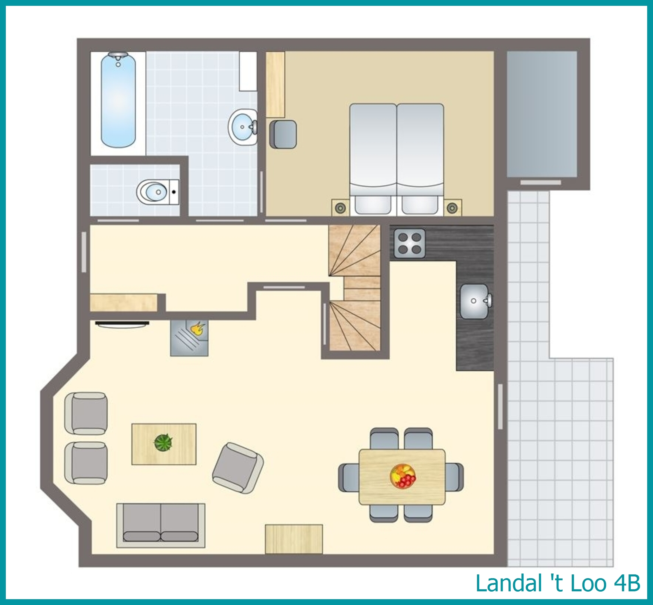bungalow 4 personnes 4B à 't Loo