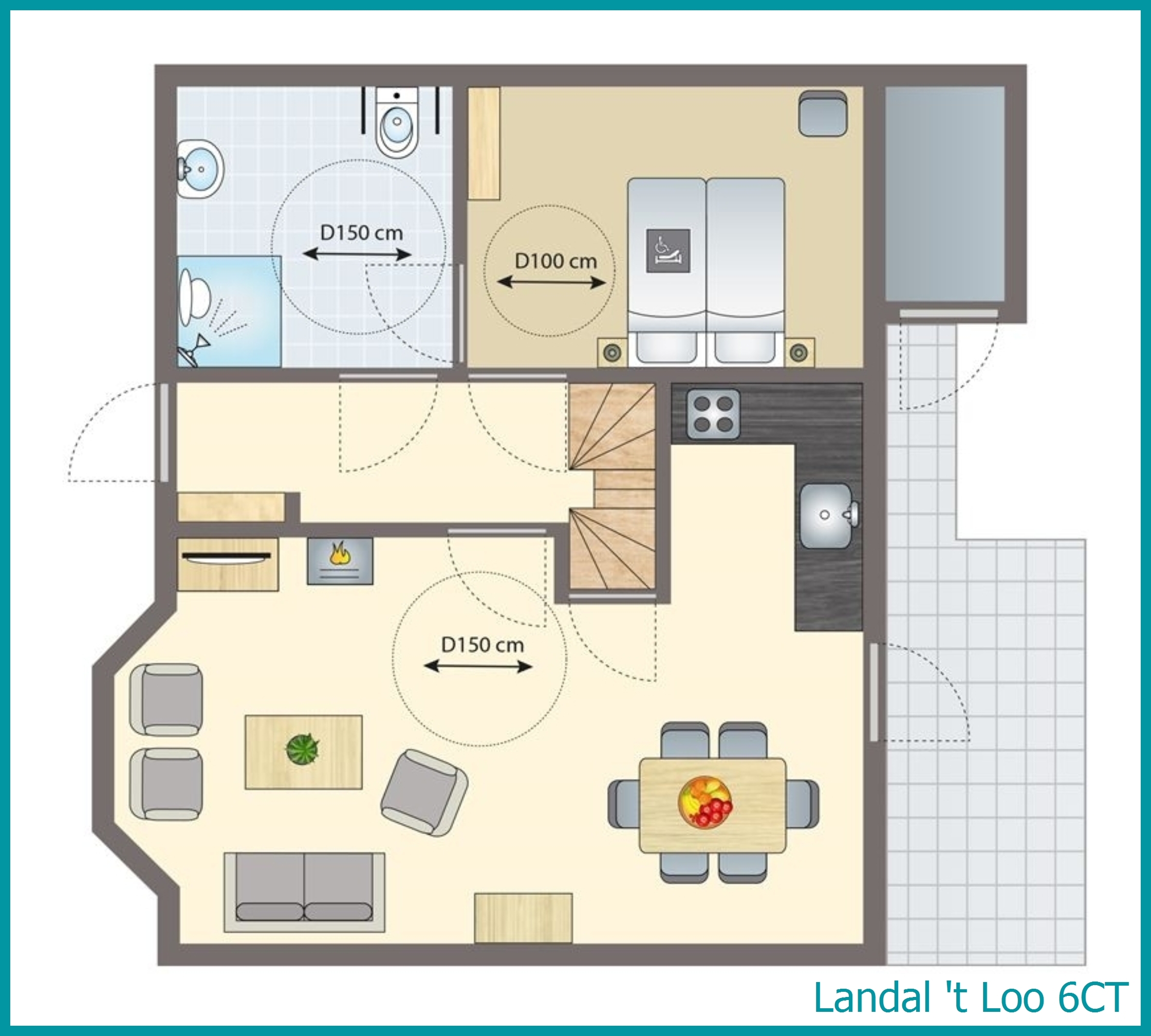 bungalow 6 personnes 6CT à 't Loo