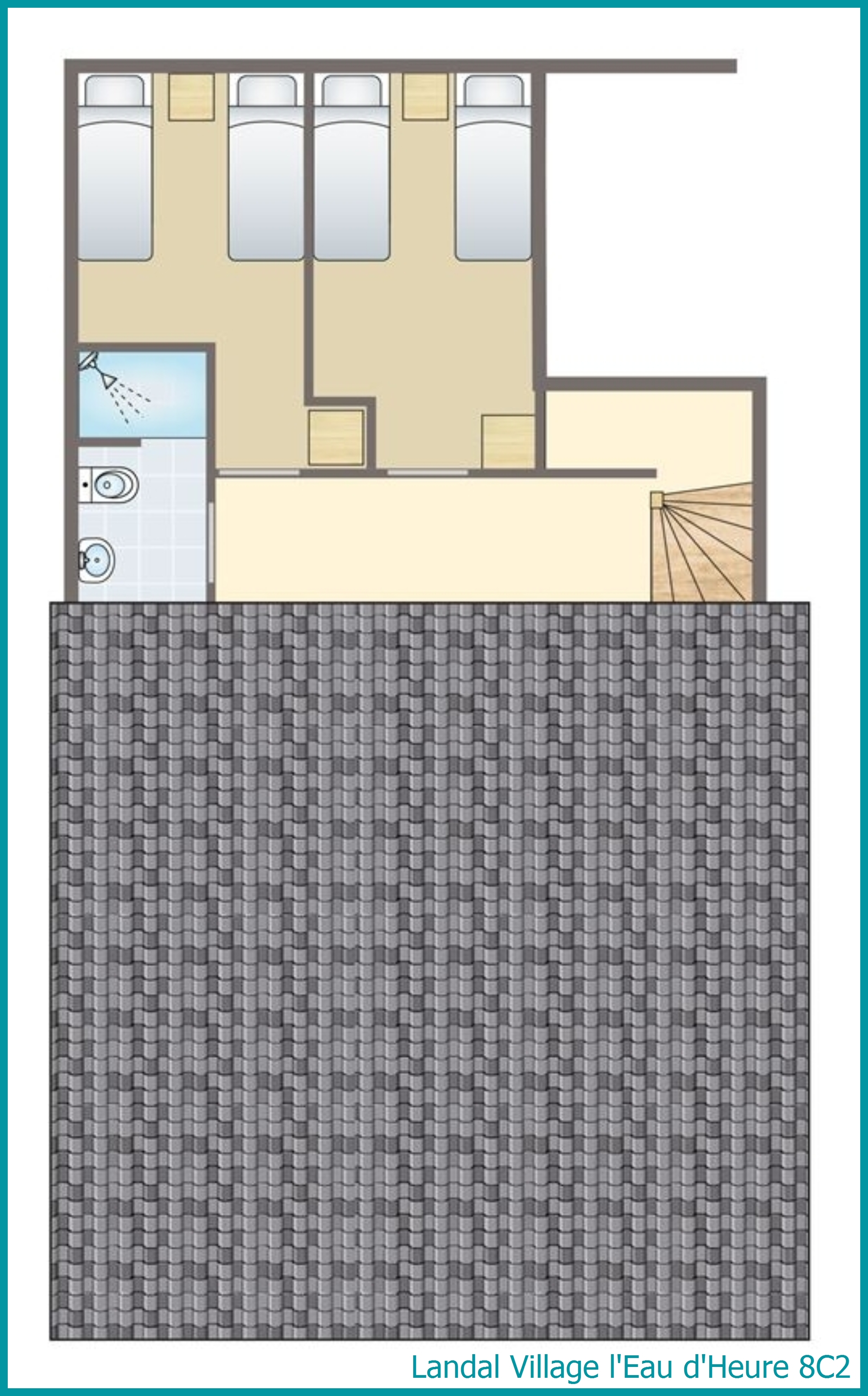 8-Personen-Ferienhaus 8C2 in Village l'Eau d'Heure