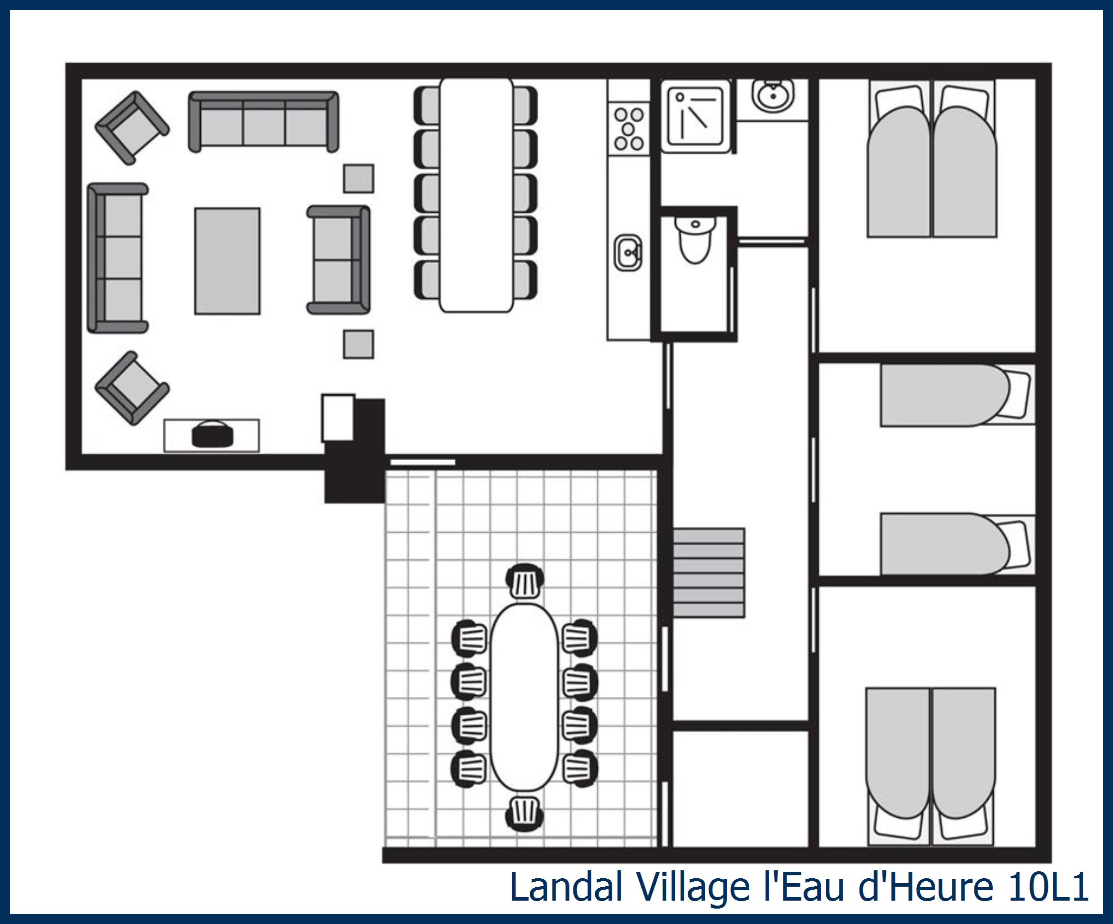 Bungalow 10L1 à Village l'Eau d'Heure
