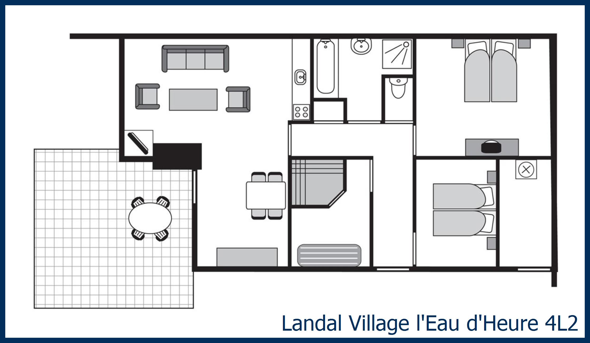 Bungalow 4L2 à Village l'Eau d'Heure