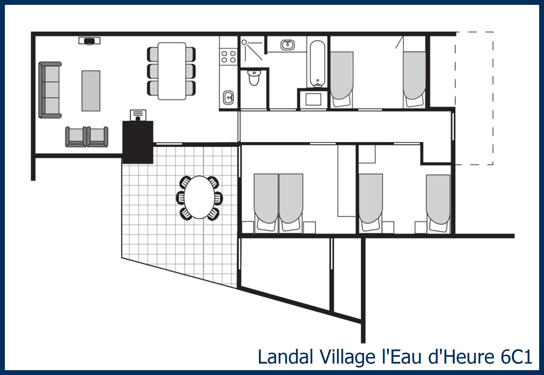 Bungalow 6C1 à Village l'Eau d'Heure