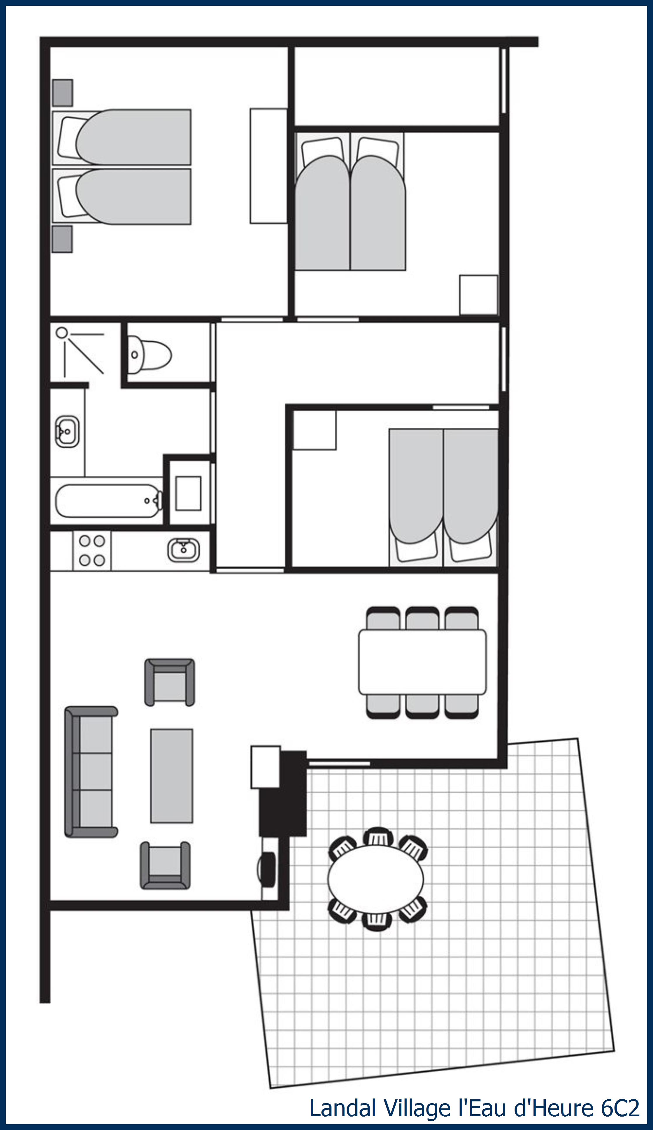 Bungalow 6C2 à Village l'Eau d'Heure