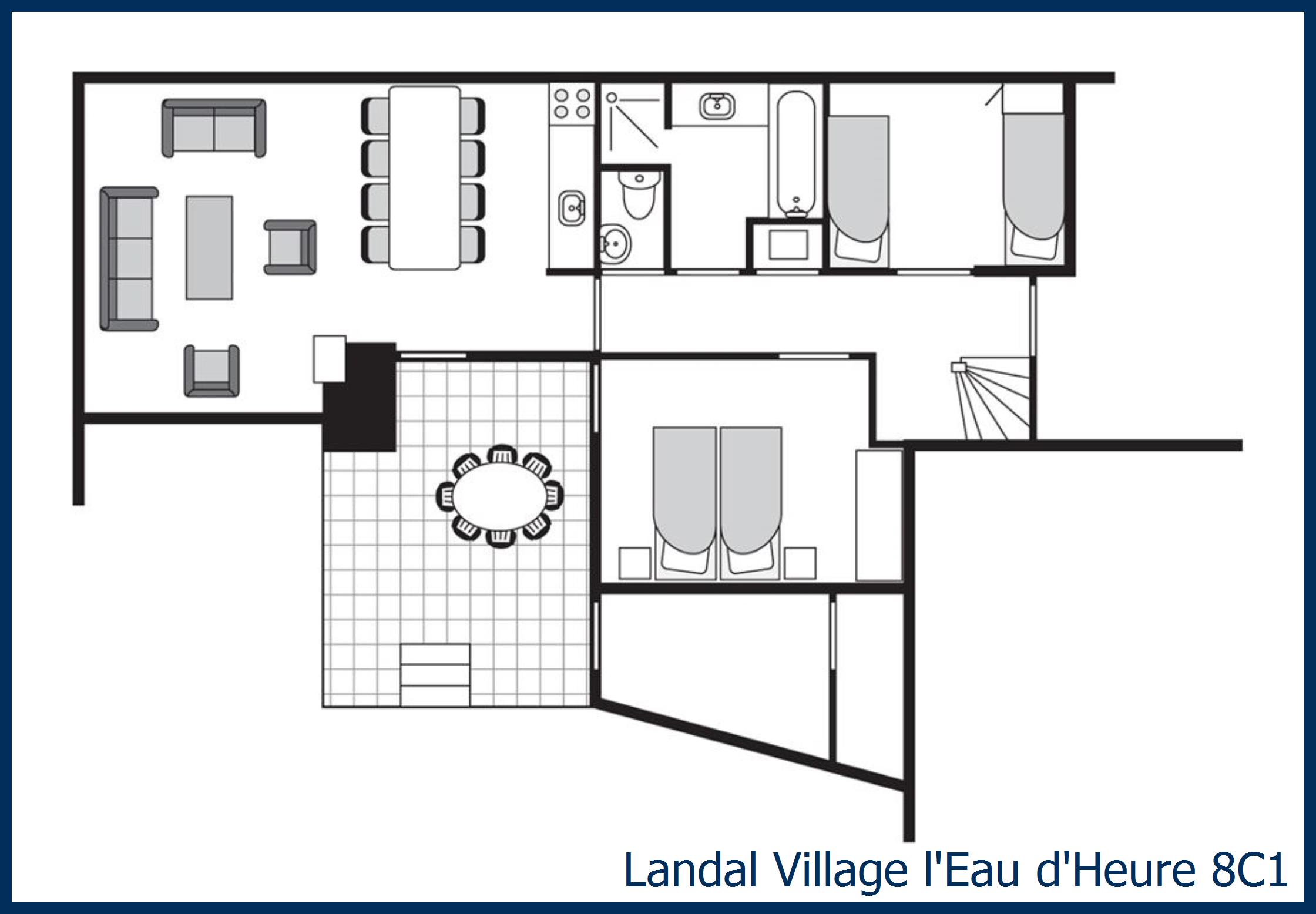 Bungalow 8C1 à Village l'Eau d'Heure
