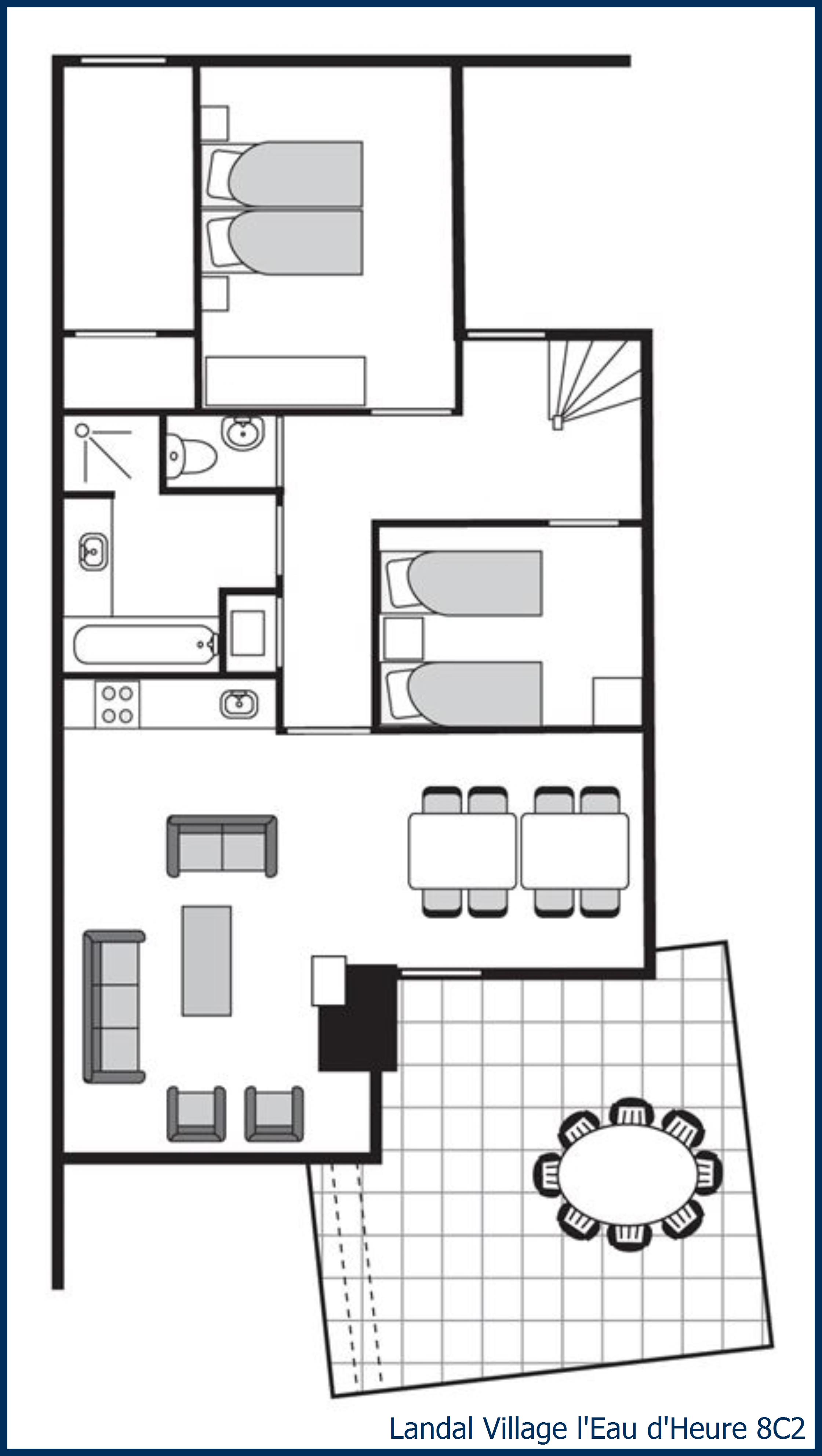 Bungalow 8C2 à Village l'Eau d'Heure