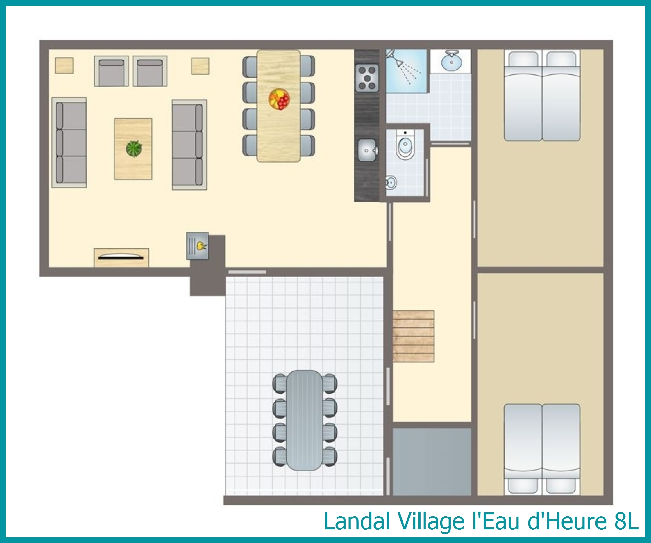 bungalow 8 personnes 8L à Village l'Eau d'Heure