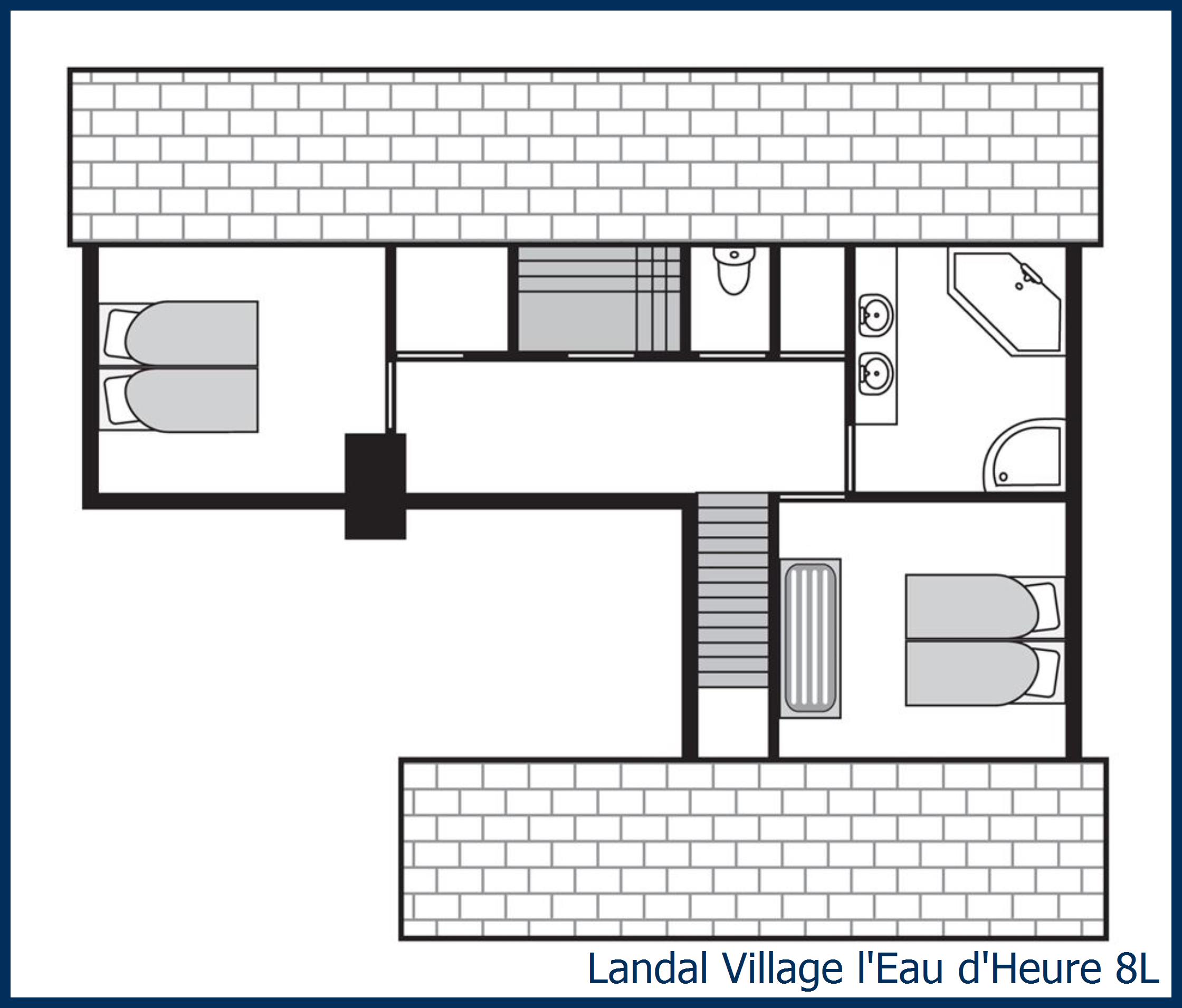 Bungalow 8L à Village l'Eau d'Heure
