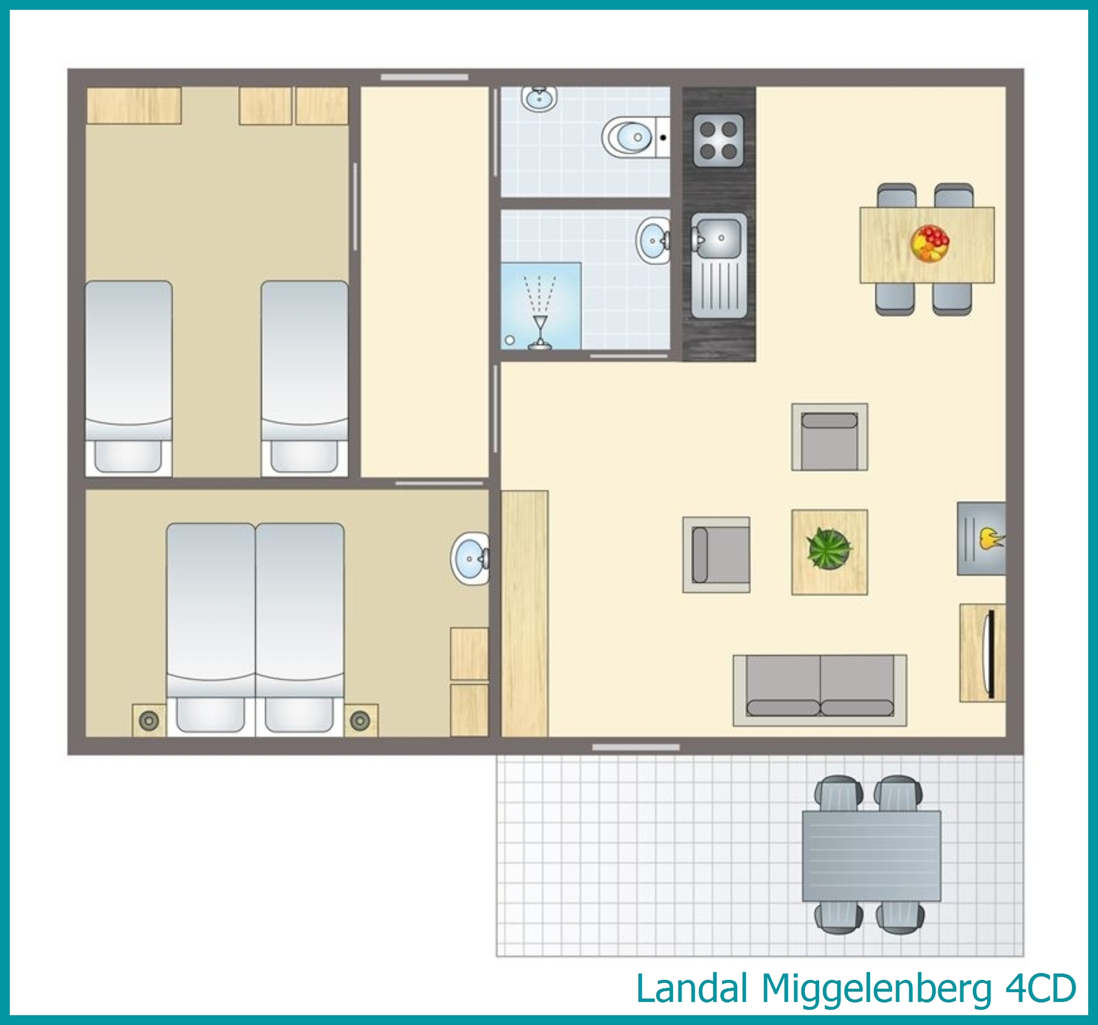 4-Personen-Hunde-Ferienhaus 4CD in Miggelenberg