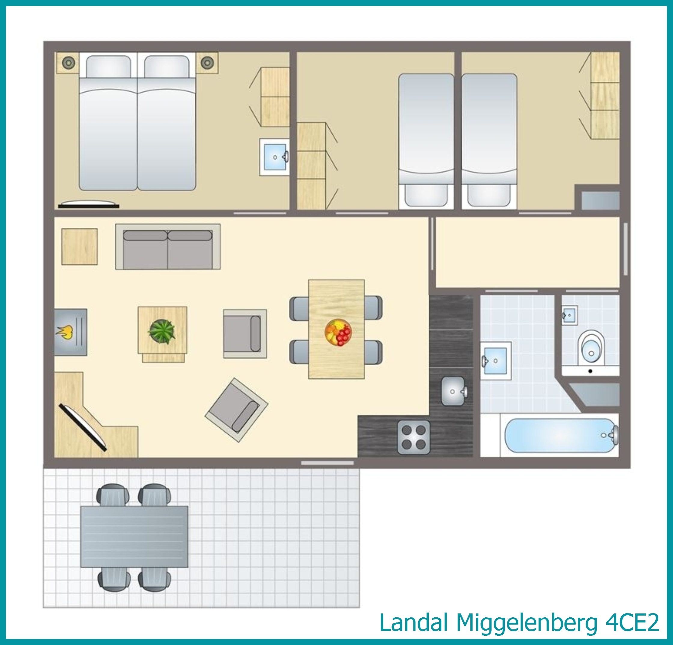 4-Personen-Ferienhaus 4CE2 in Miggelenberg