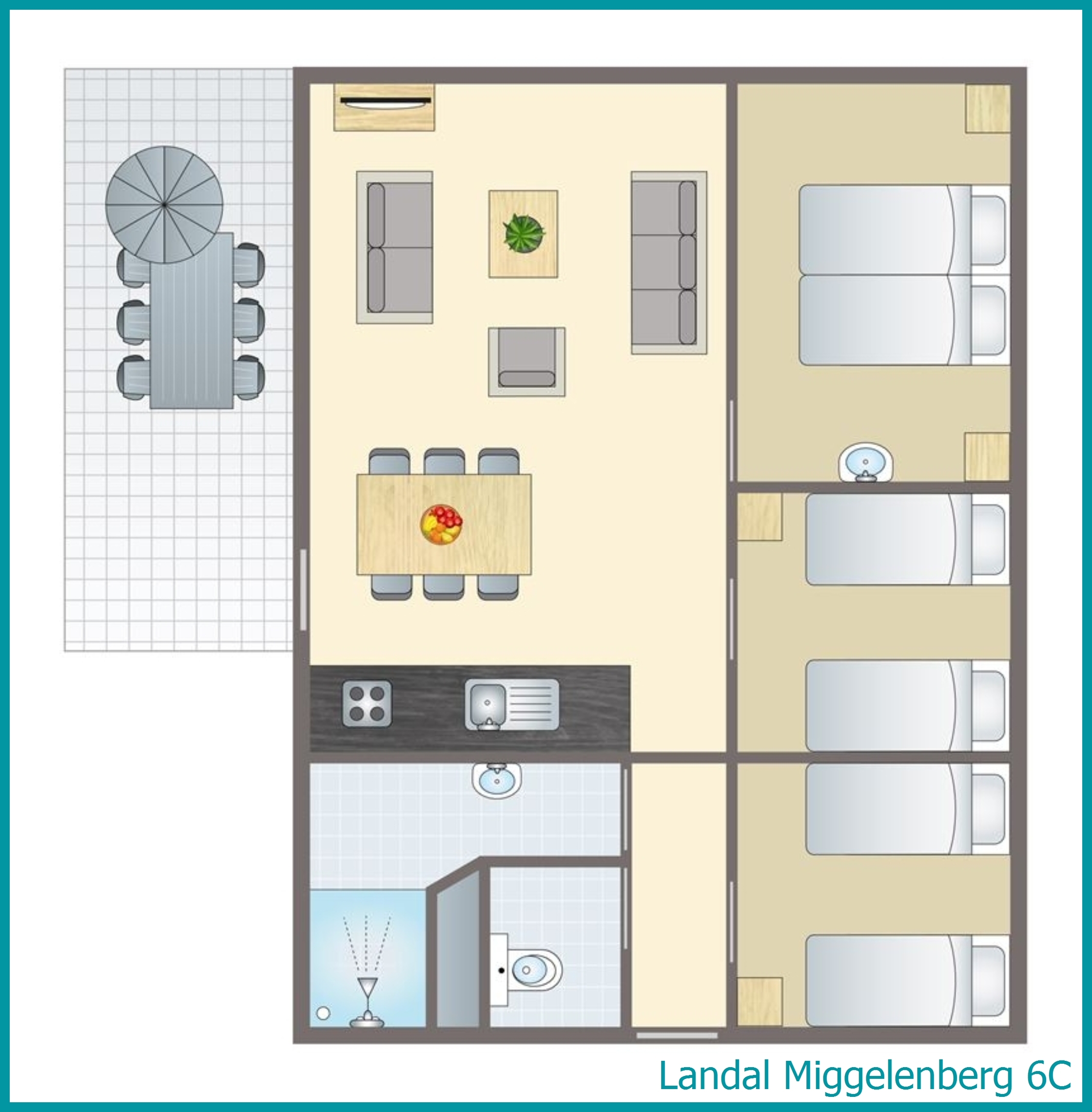 6-Personen-Ferienhaus 6C in Miggelenberg