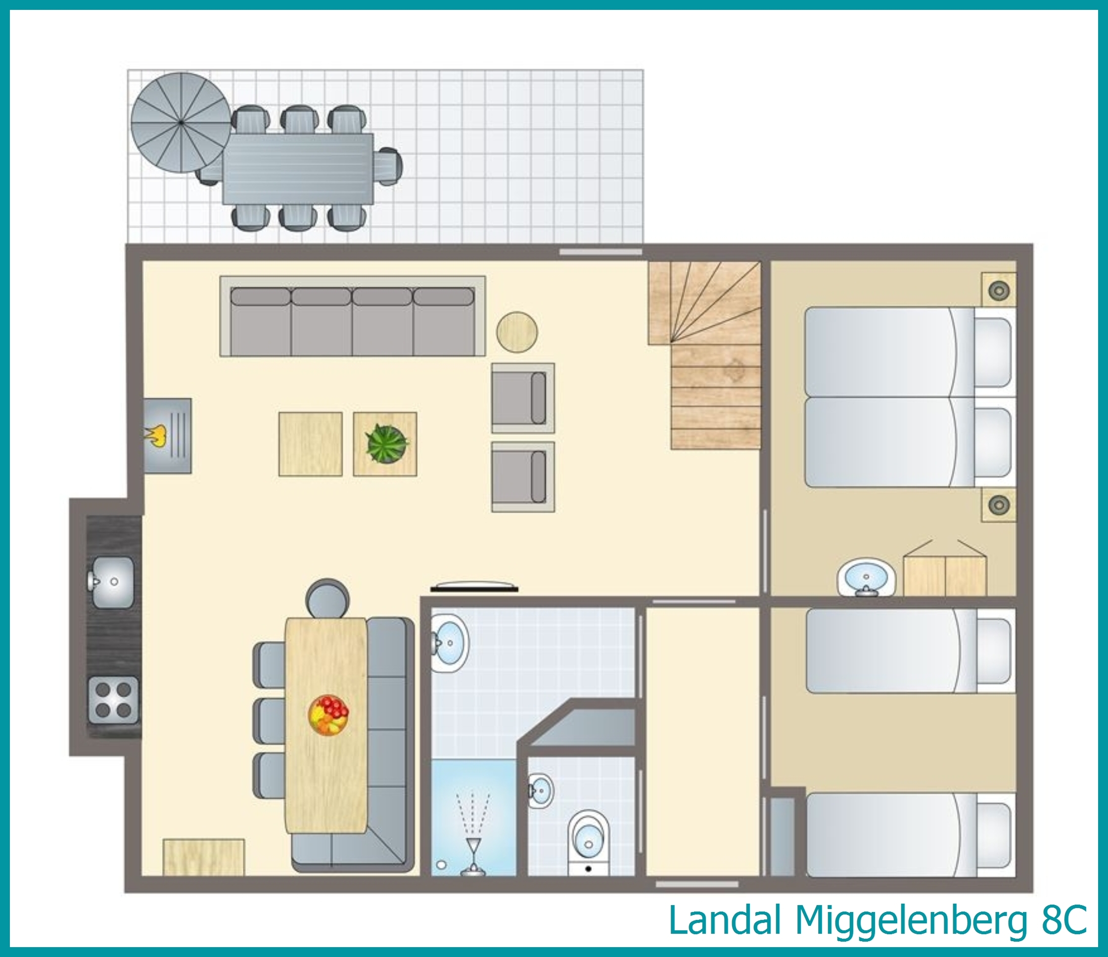 8-Personen-Ferienhaus 8C in Miggelenberg